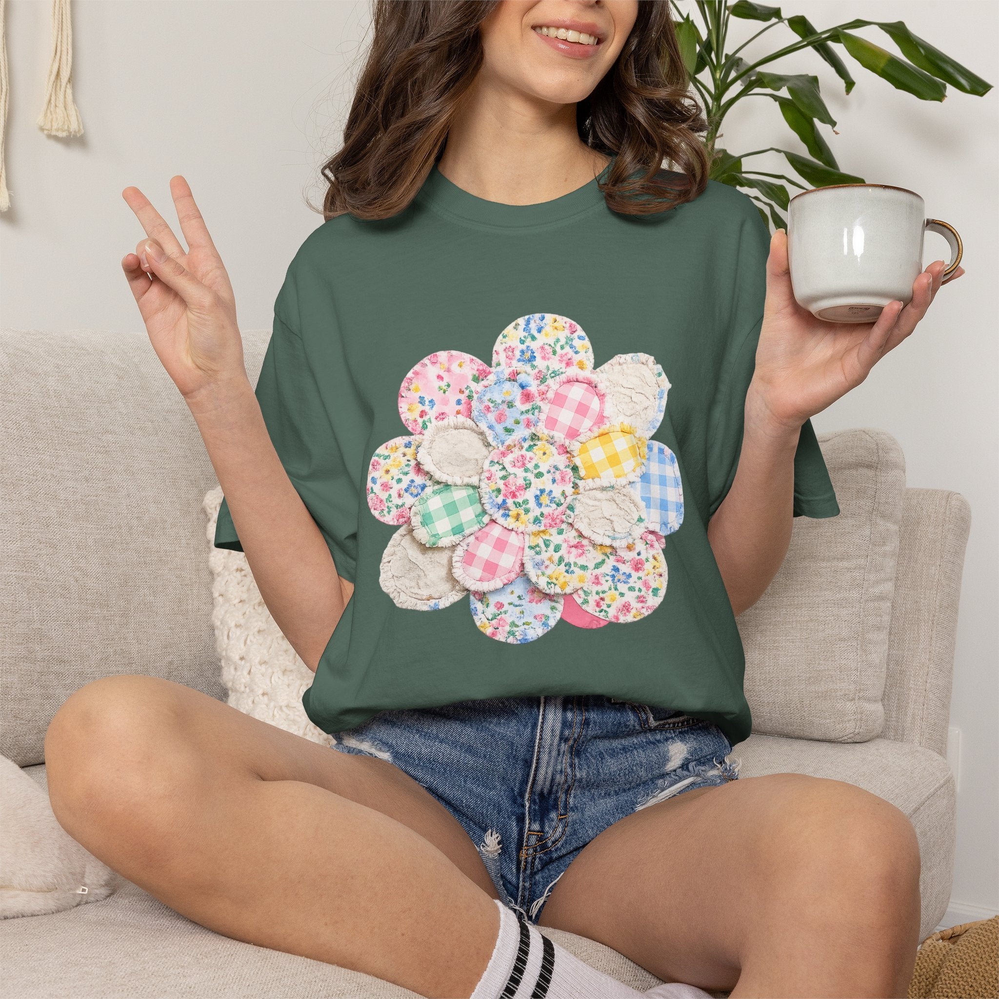 Floral Patchwork Daisy T-Shirt