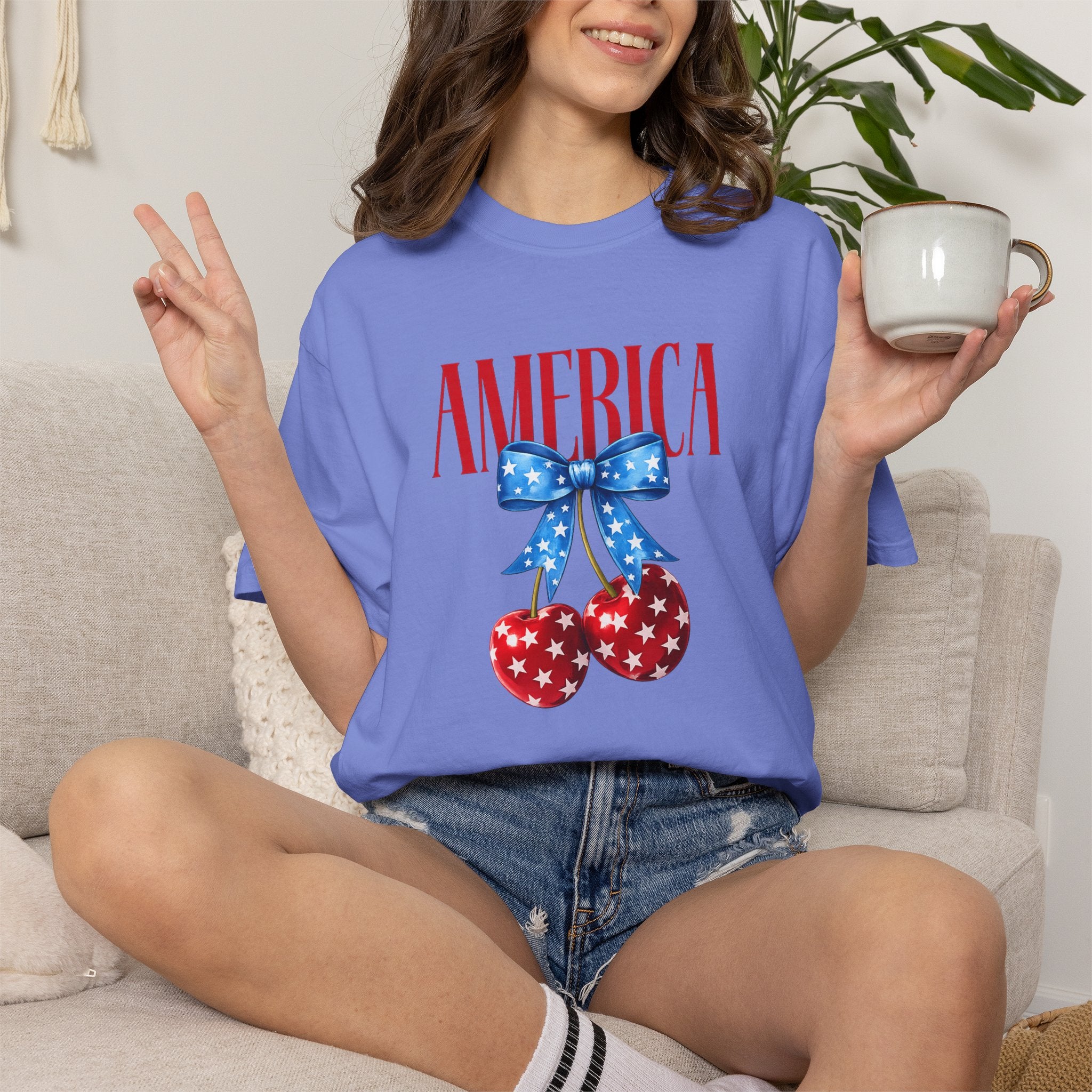 America Cherry Graphic T-Shirt