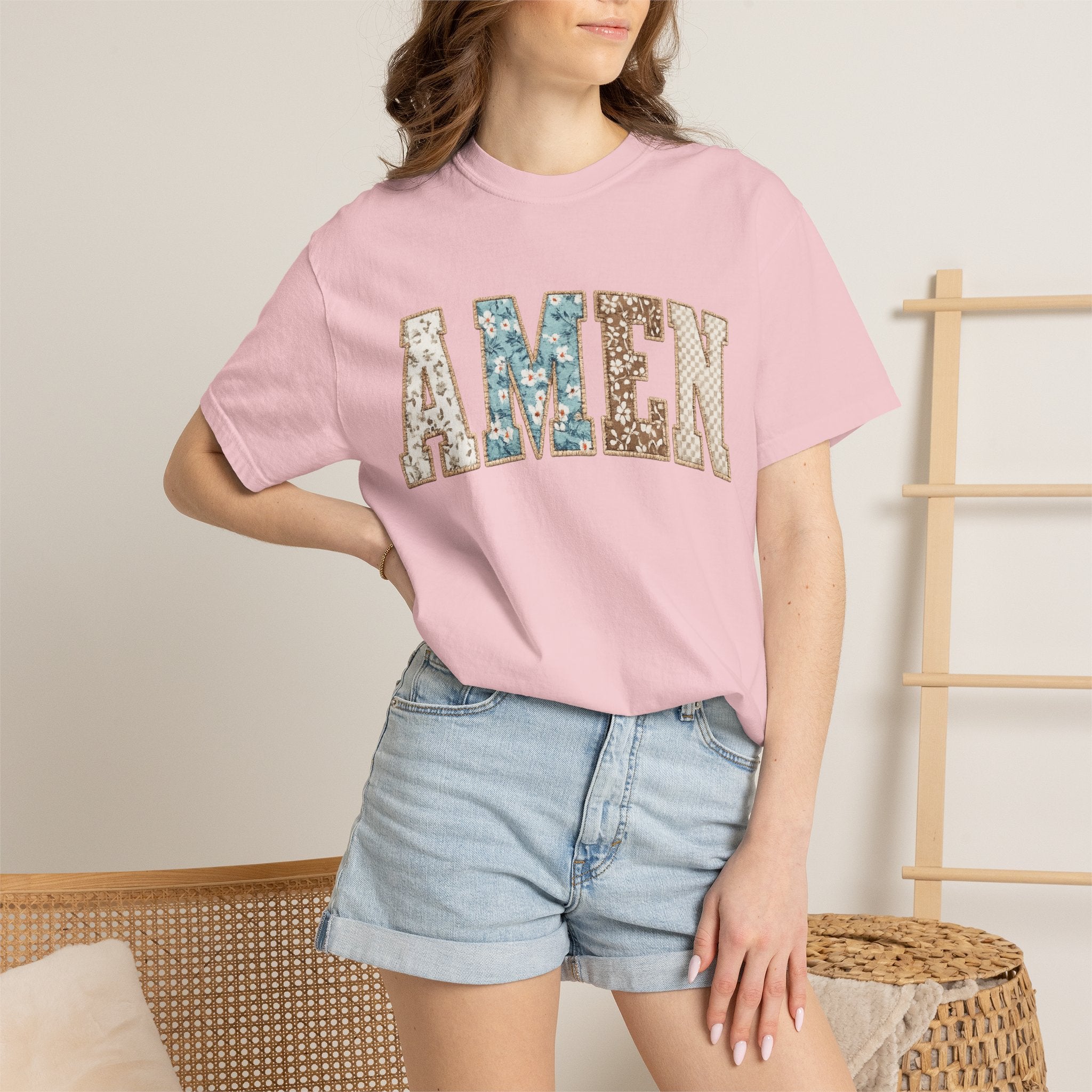 Amen Floral Patch T-Shirt