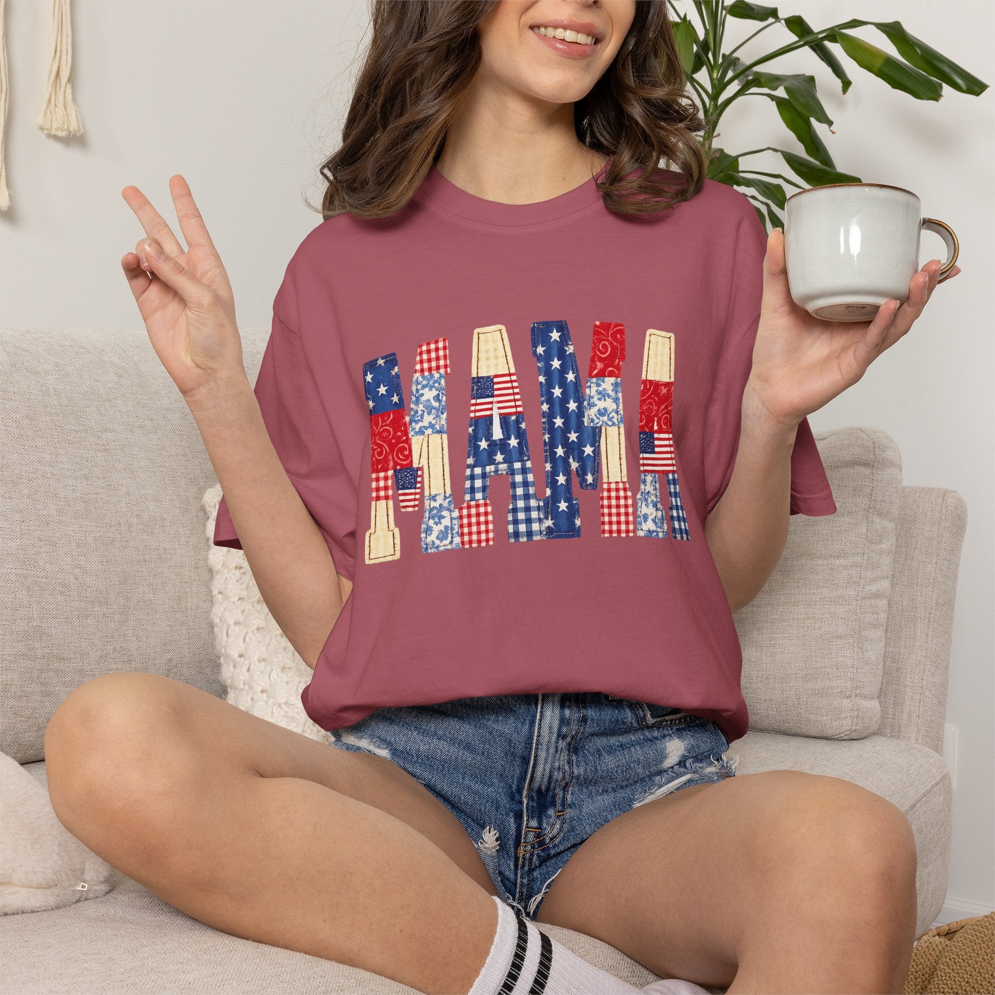 Mama Patriotic Graphic T-Shirt