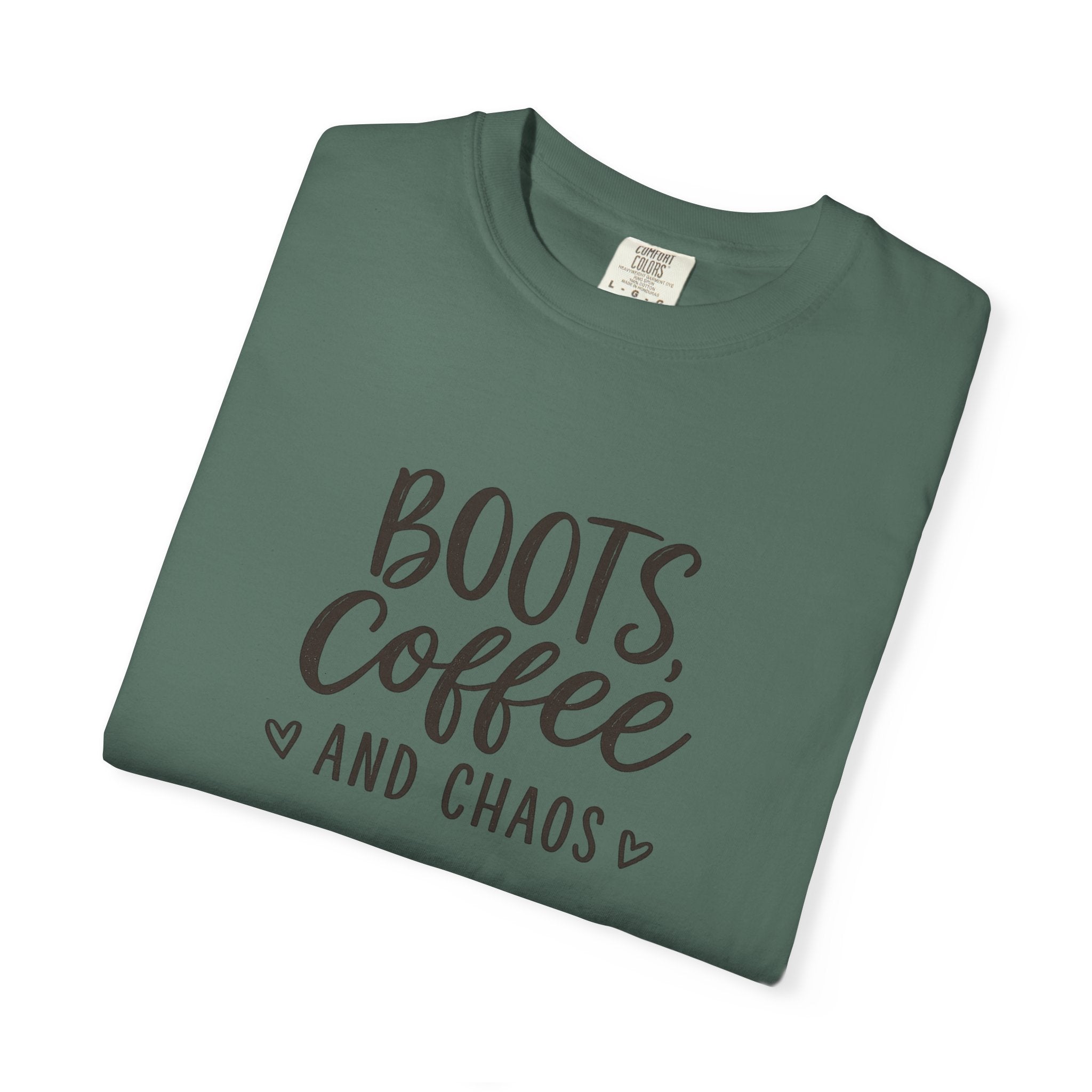Boots, Coffee and Chaos T-Shirt