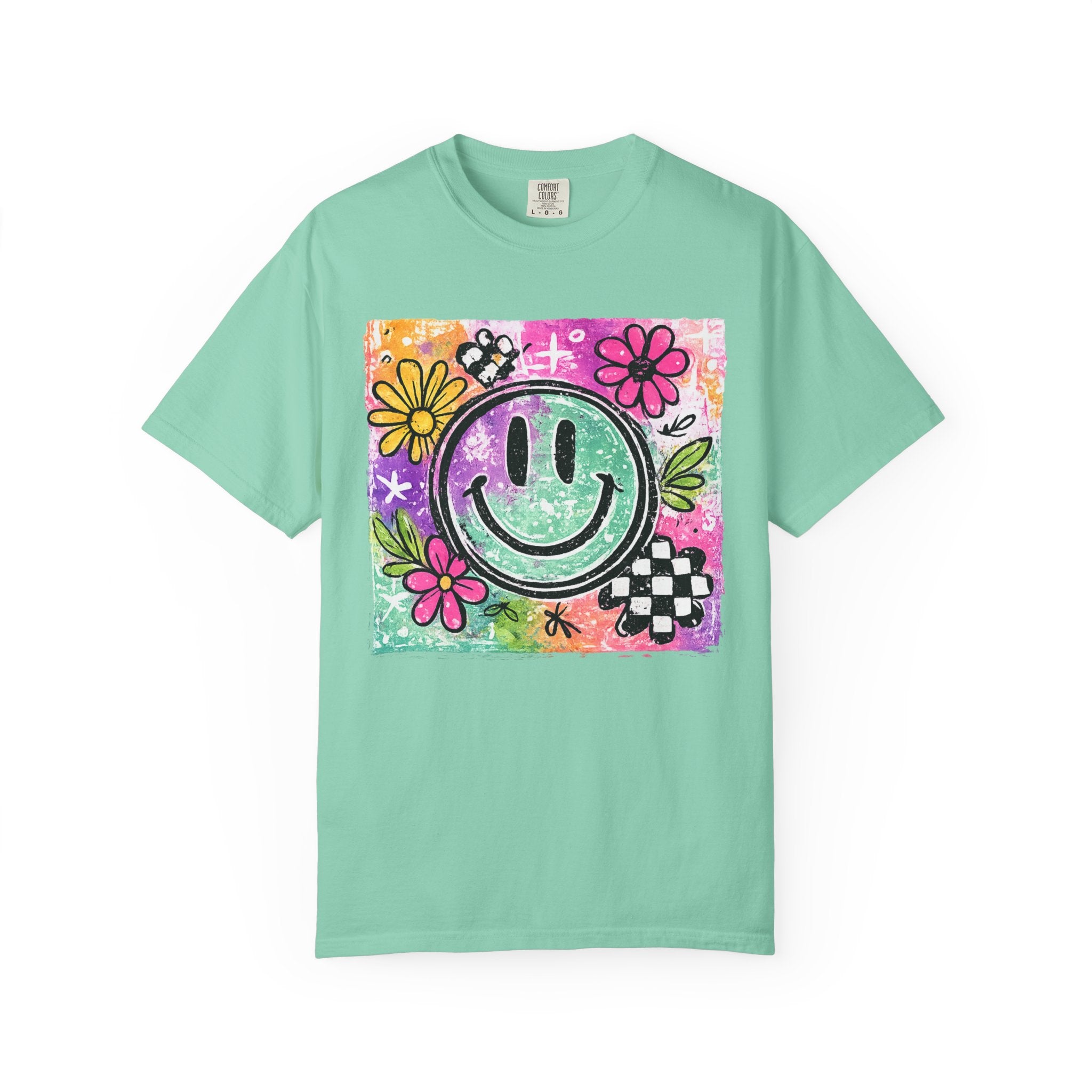 Smiley Flower Graphic T-Shirt