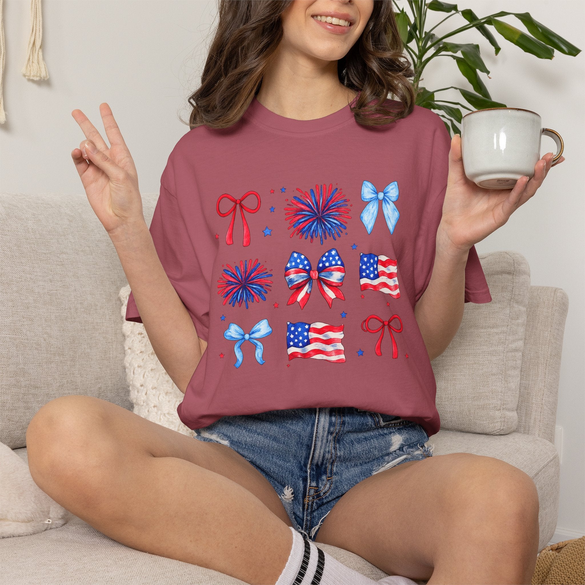 Patriotic Fourth of July Icons T-Shirt