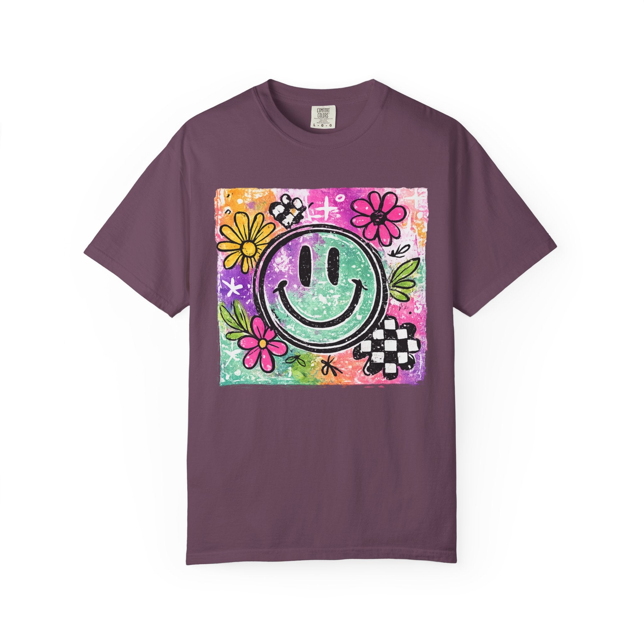 Smiley Flower Graphic T-Shirt