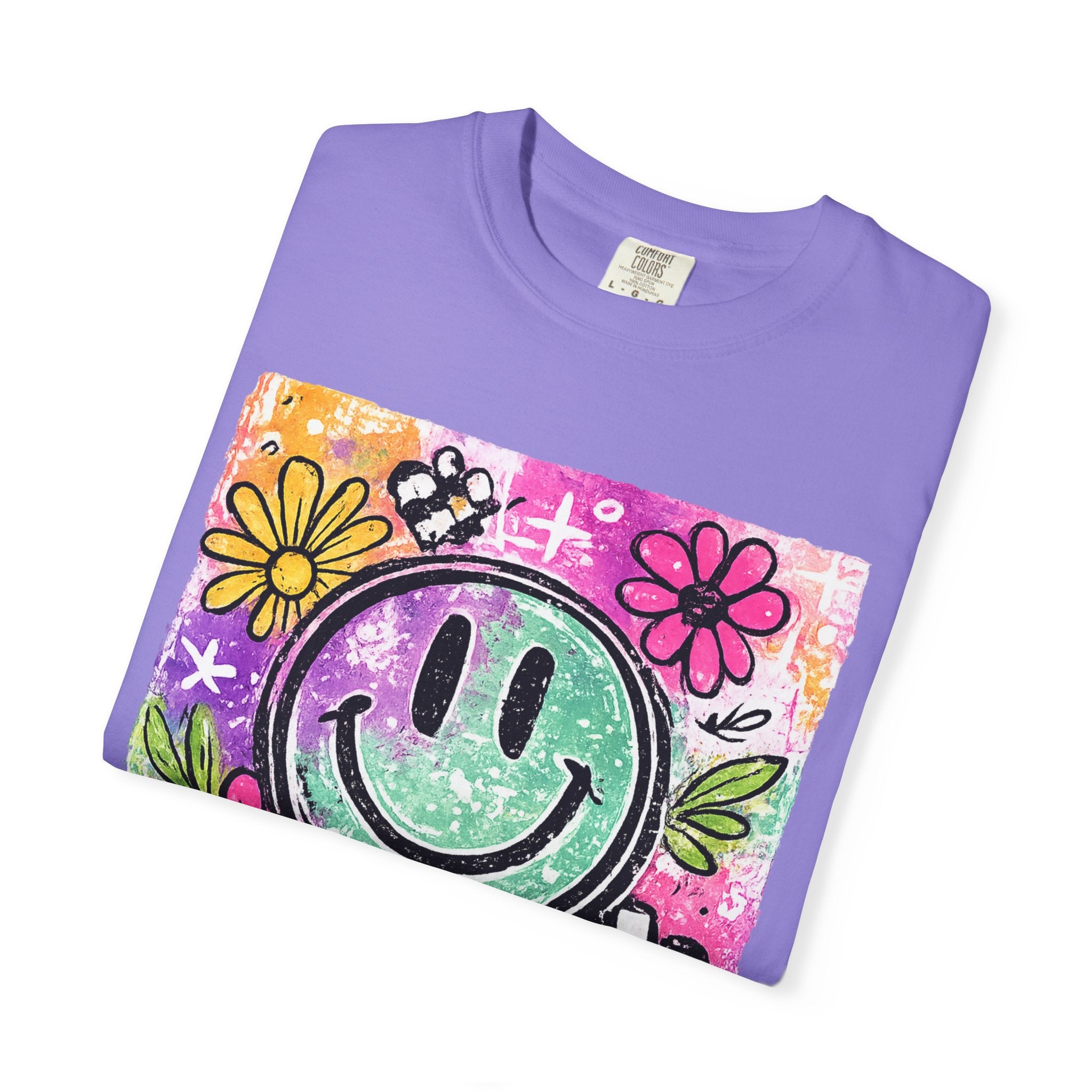 Smiley Flower Graphic T-Shirt
