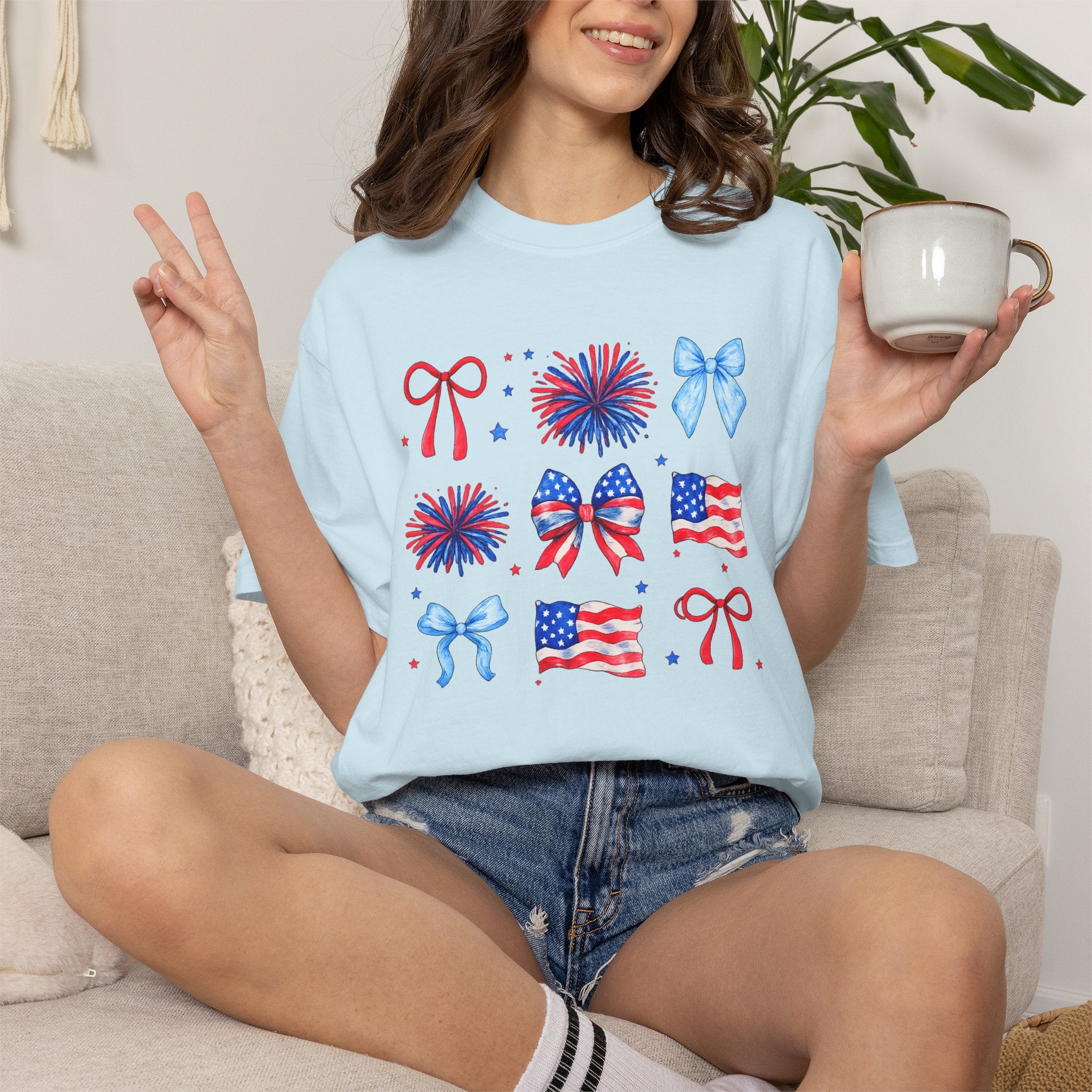 Patriotic Fourth of July Icons T-Shirt