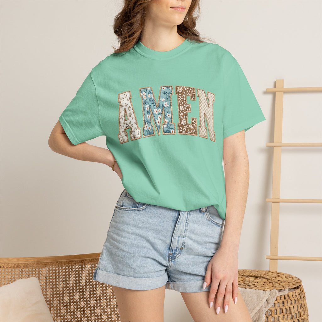 Amen Floral Patch T-Shirt