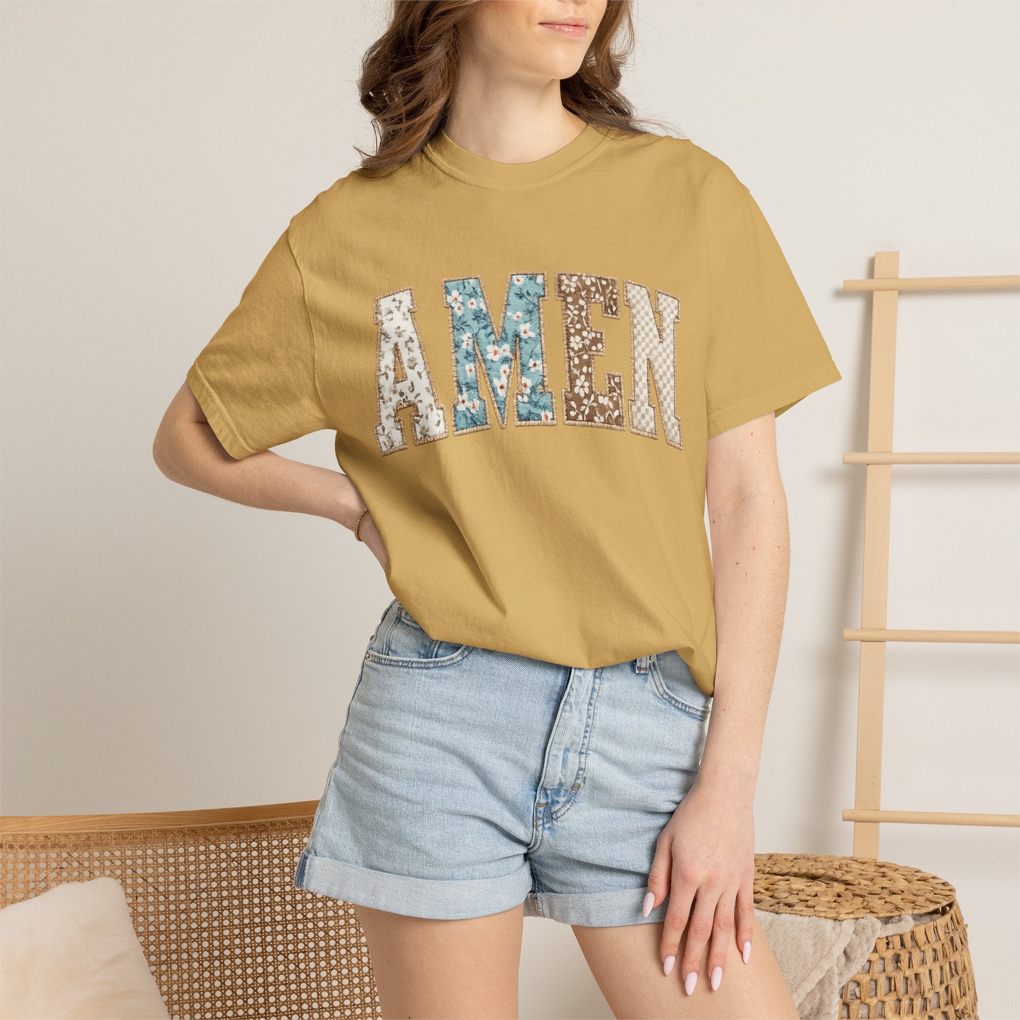 Amen Floral Patch T-Shirt