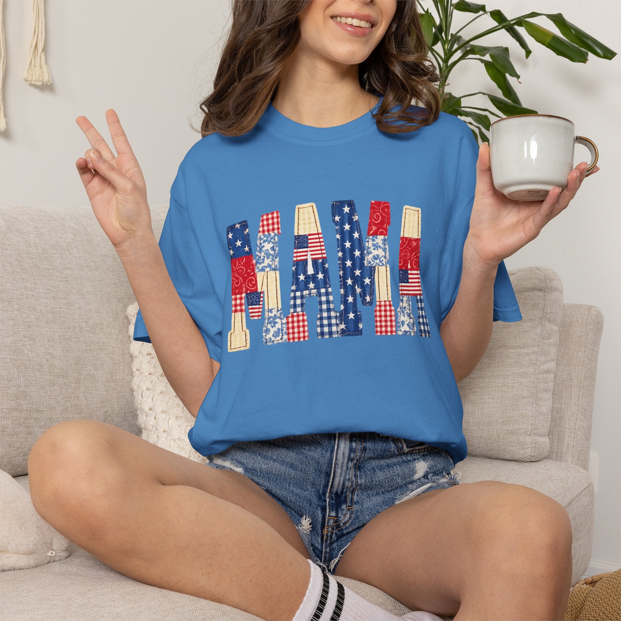 Mama Patriotic Graphic T-Shirt