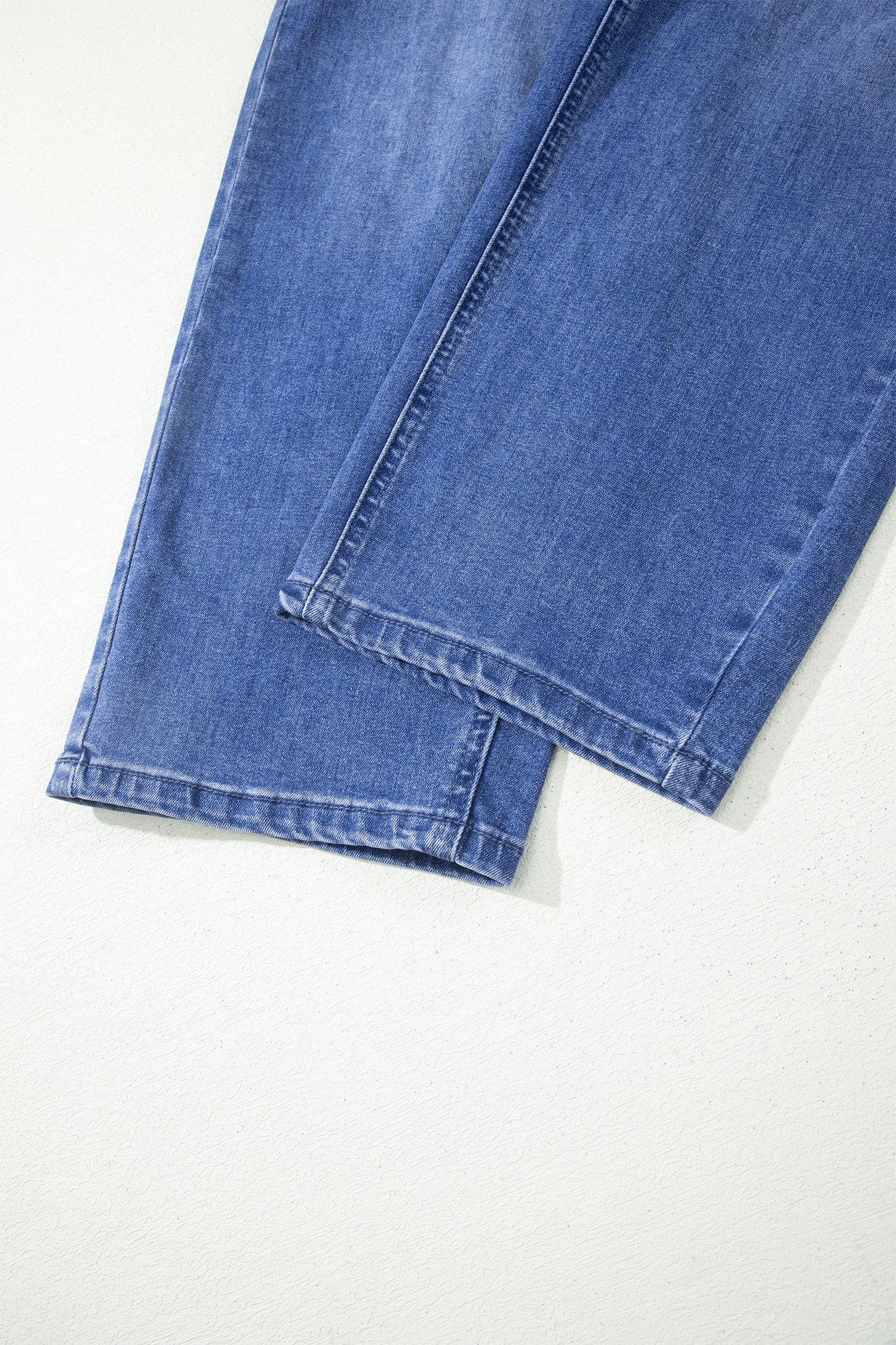 Ashleigh Blue Drawstring Waist Ankle Length Casual Jeans Pocket Detail Denim Pants