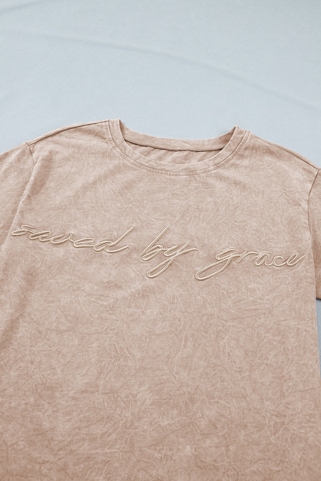 Casual saved by grace Mineral Washed Cotton Top