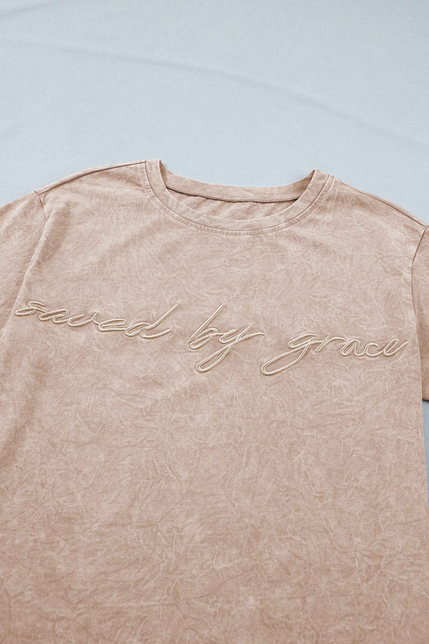 Casual saved by grace Mineral Washed Cotton Top