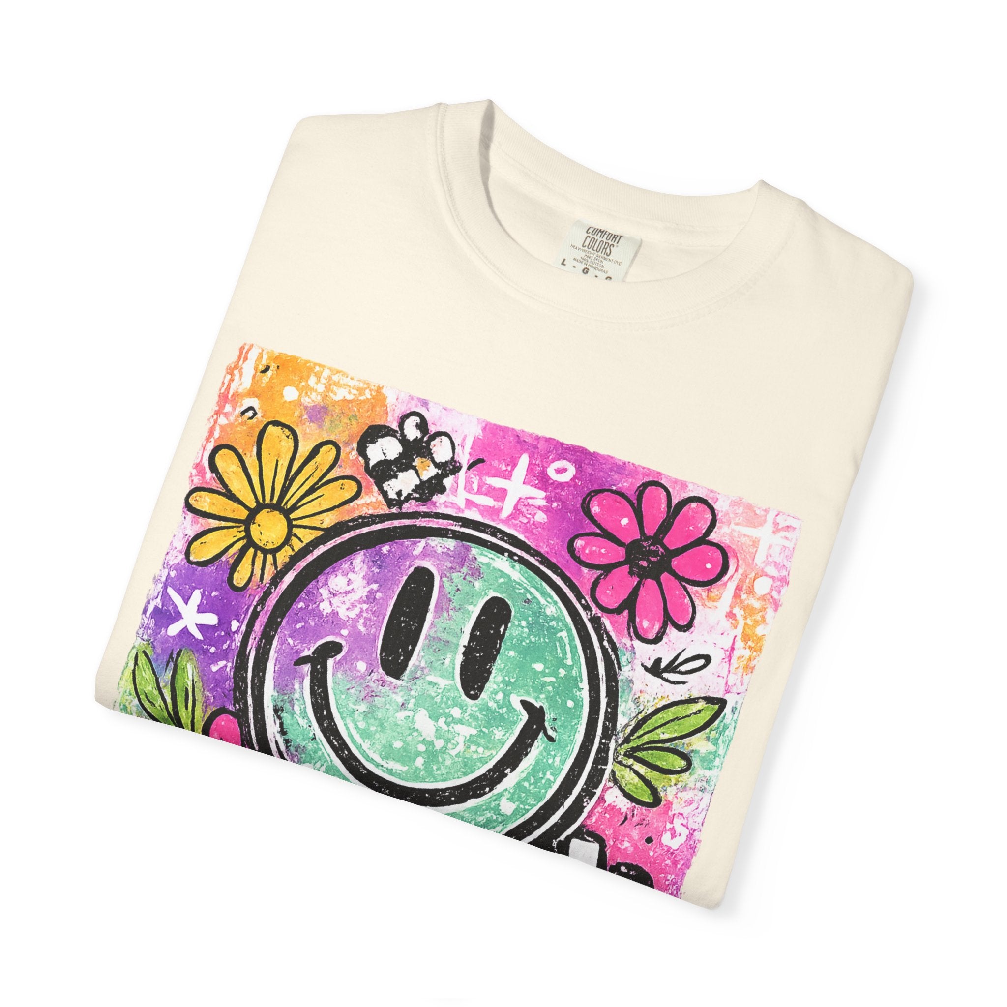 Smiley Flower Graphic T-Shirt