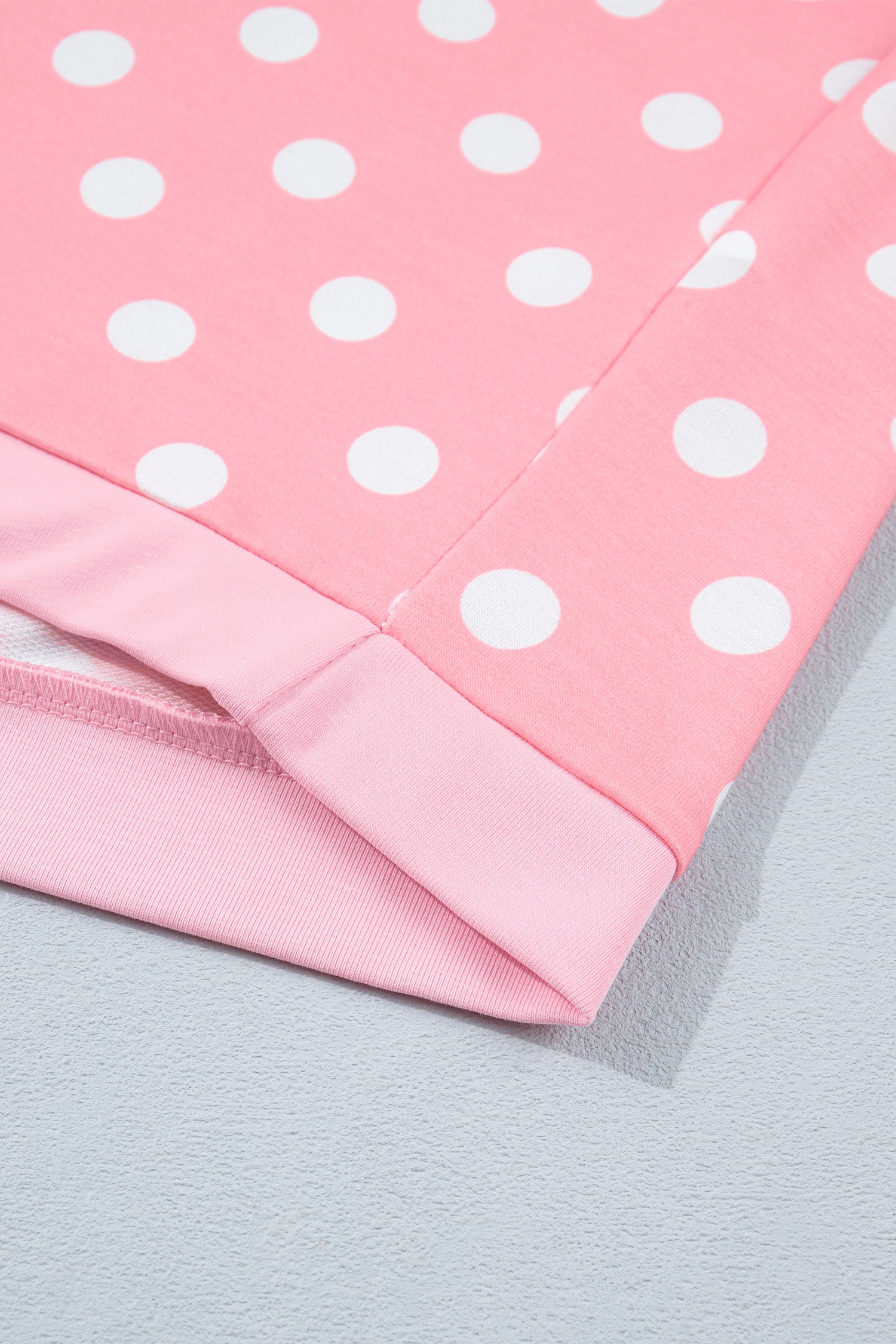 Polka Dot Oversized Top Drawstring Short Set