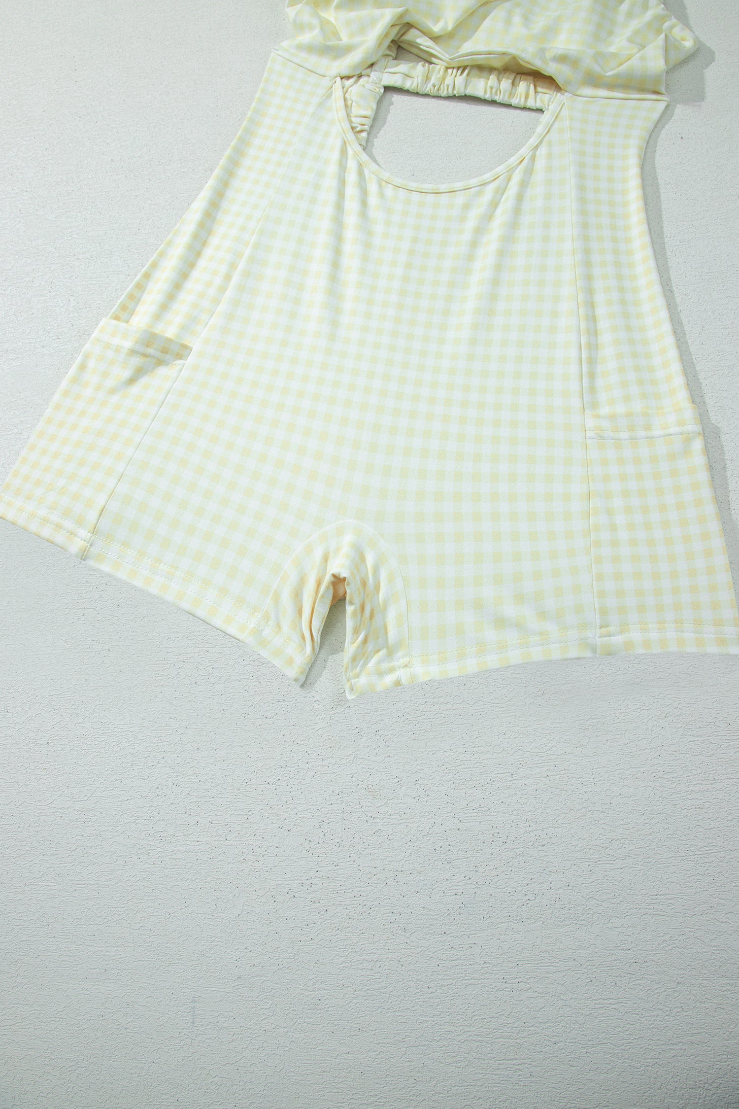 Gingham Contrast Patchwork Loose Mini Dress