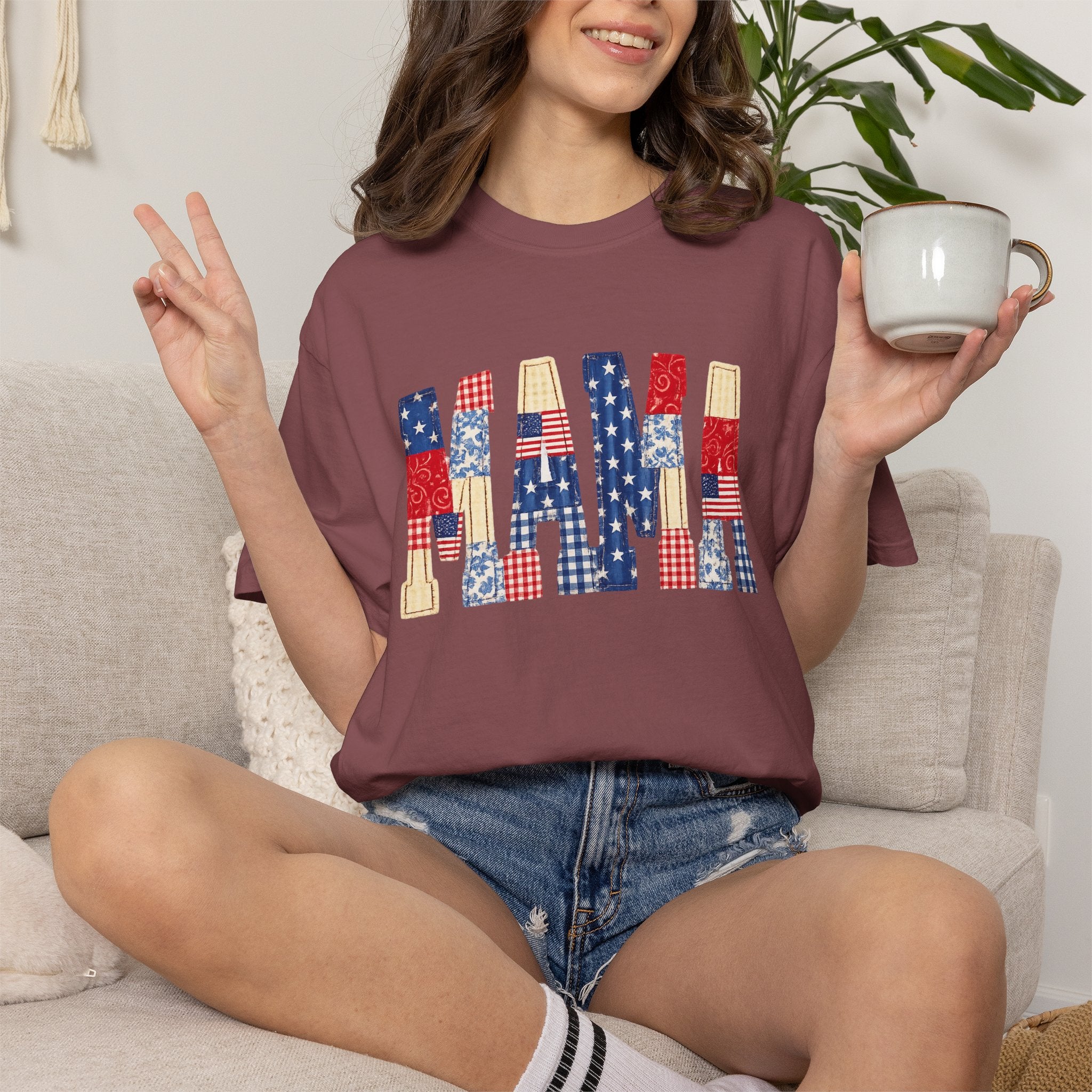 Mama Patriotic Graphic T-Shirt