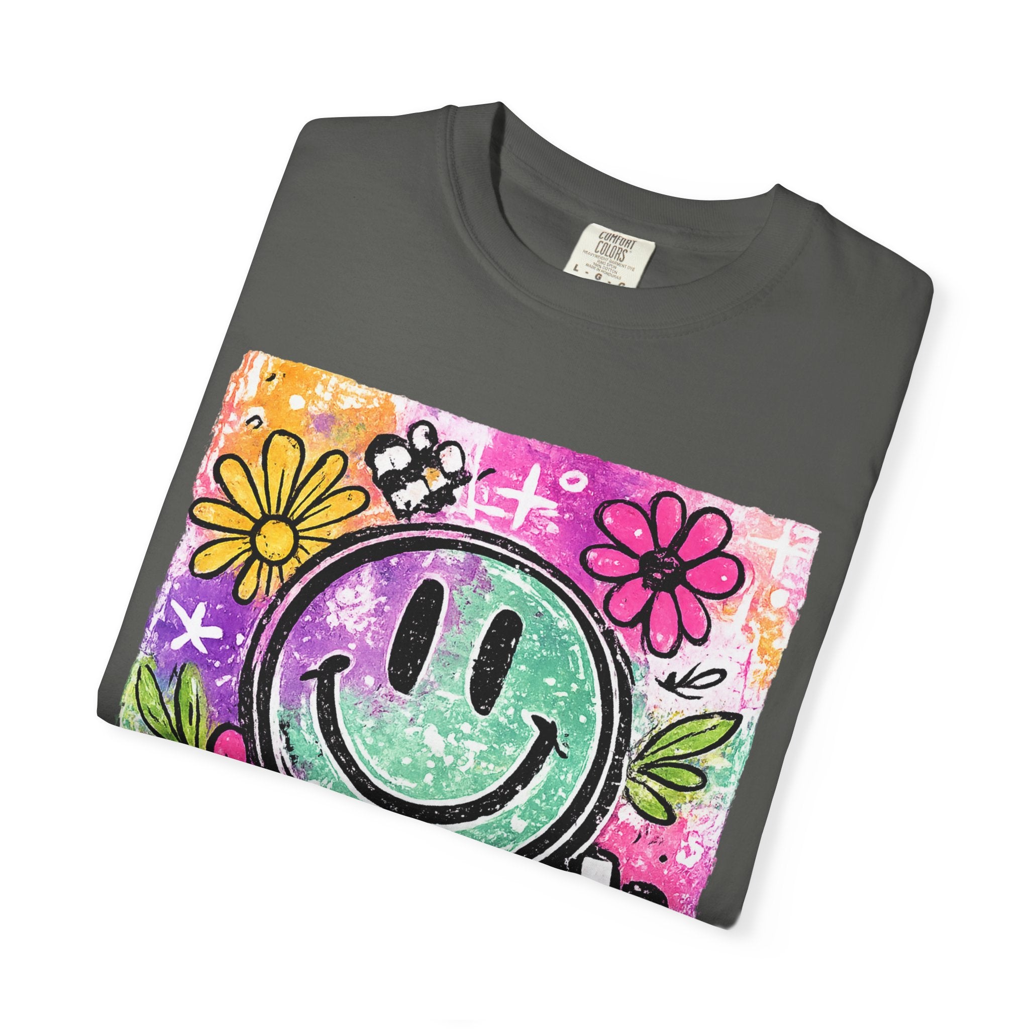 Smiley Flower Graphic T-Shirt