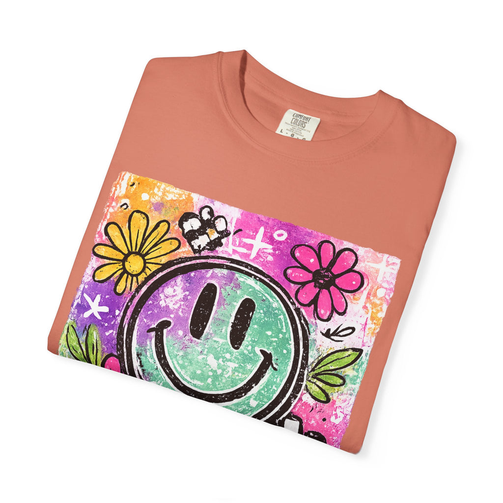 Smiley Flower Graphic T-Shirt