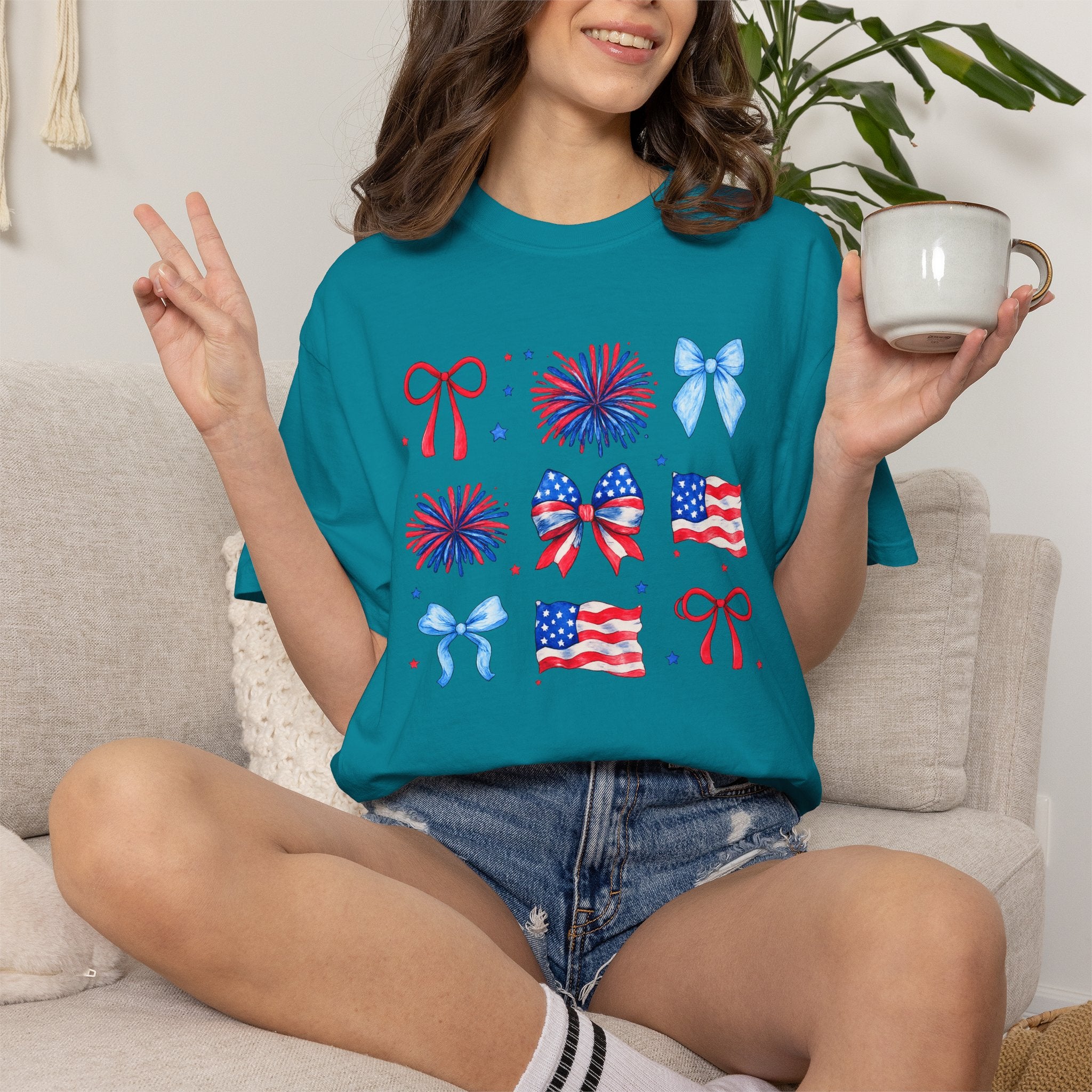Patriotic Fourth of July Icons T-Shirt