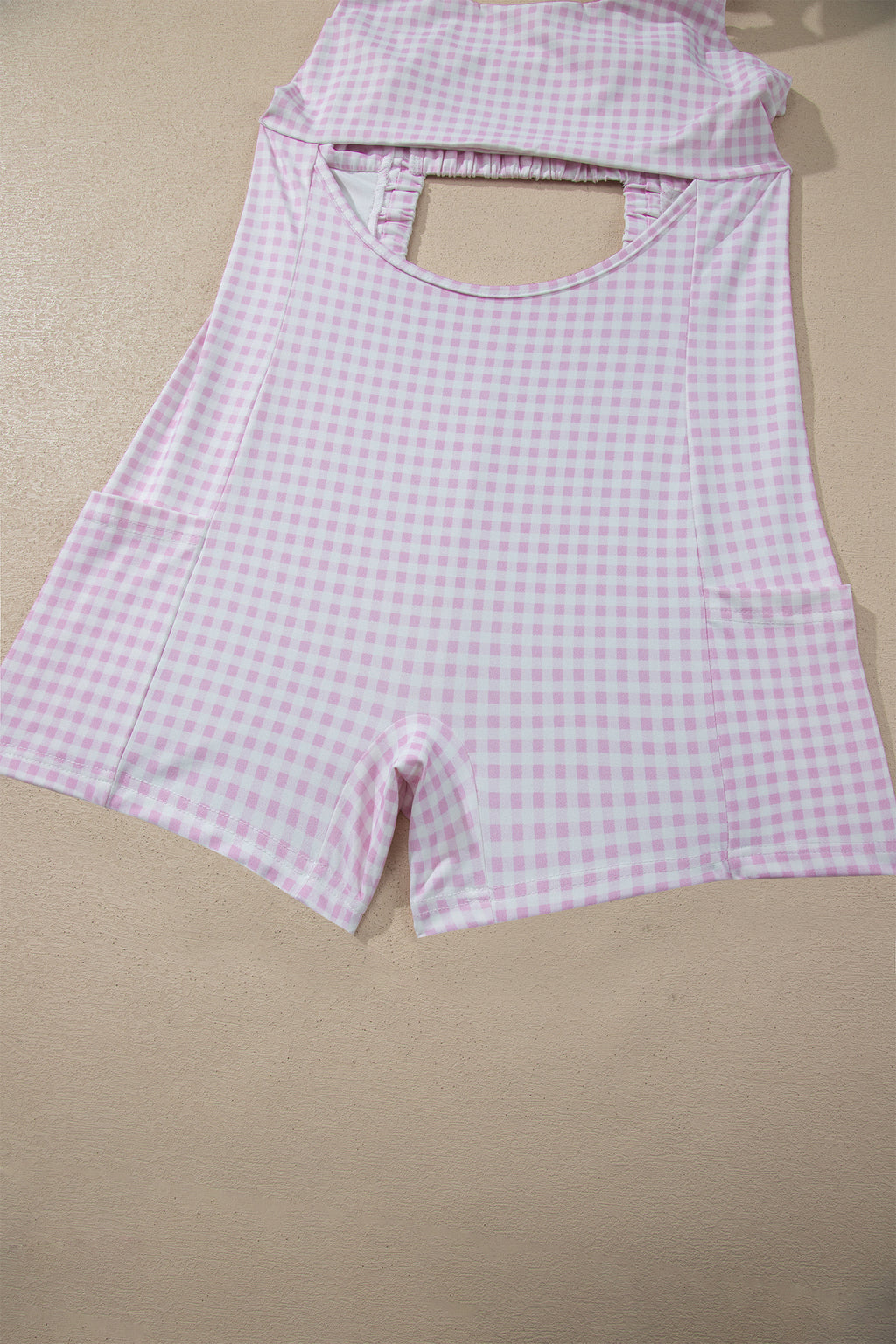 Gingham Contrast Patchwork Loose Mini Dress