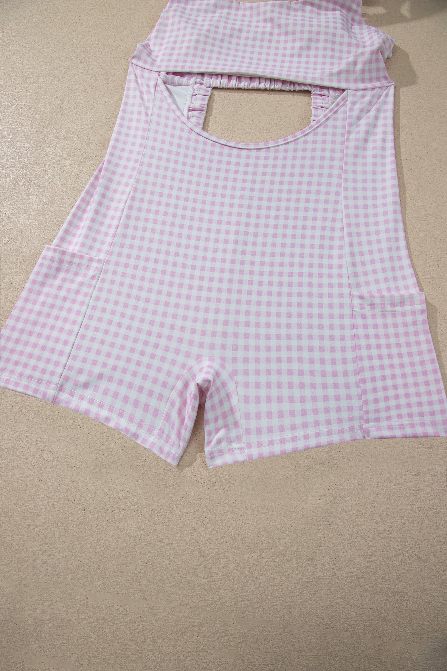 Gingham Contrast Patchwork Loose Mini Dress