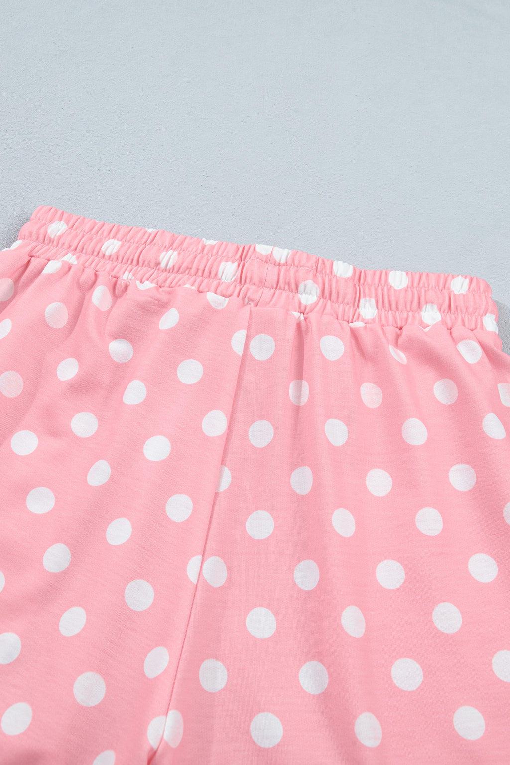 Polka Dot Oversized Top Drawstring Short Set