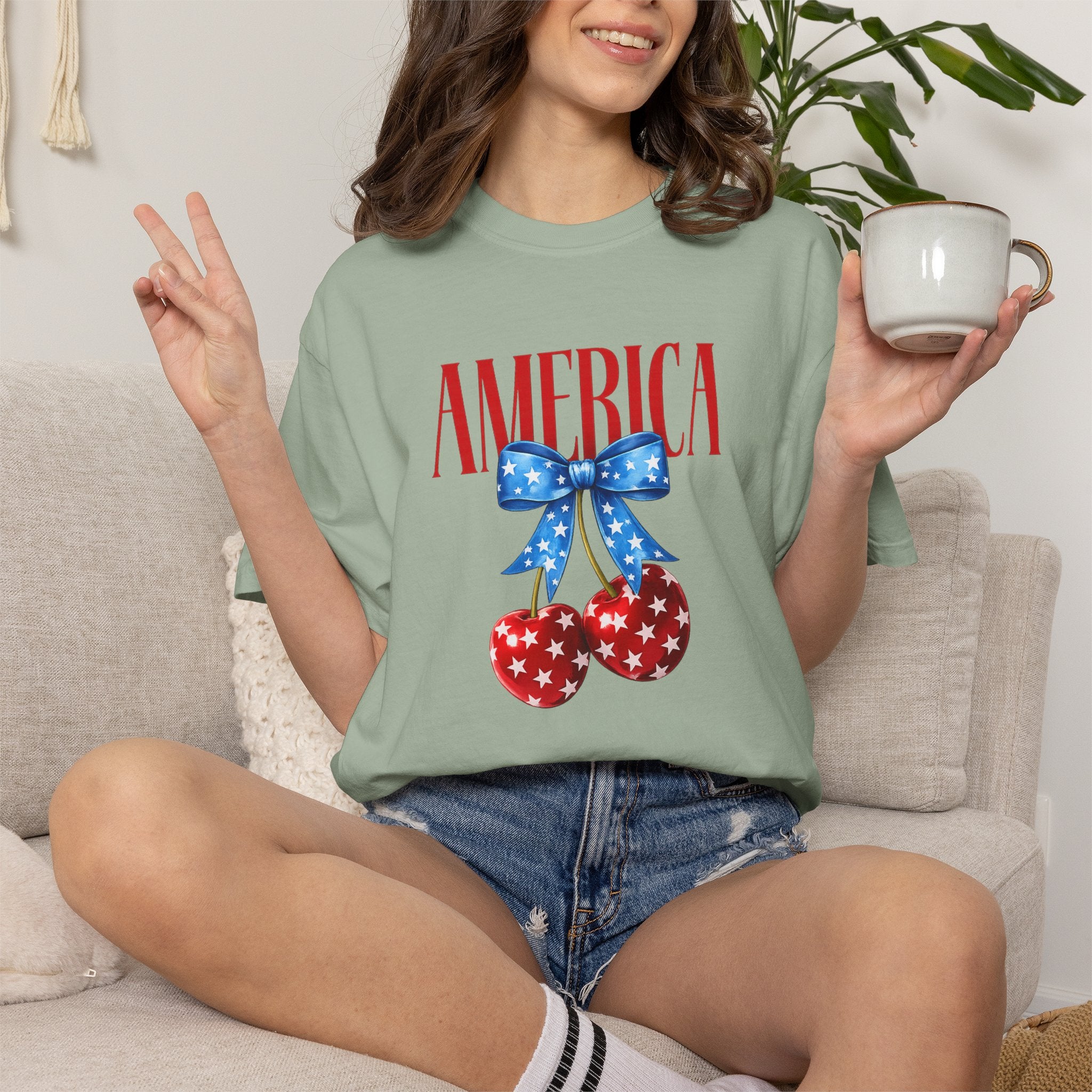 America Cherry Graphic T-Shirt