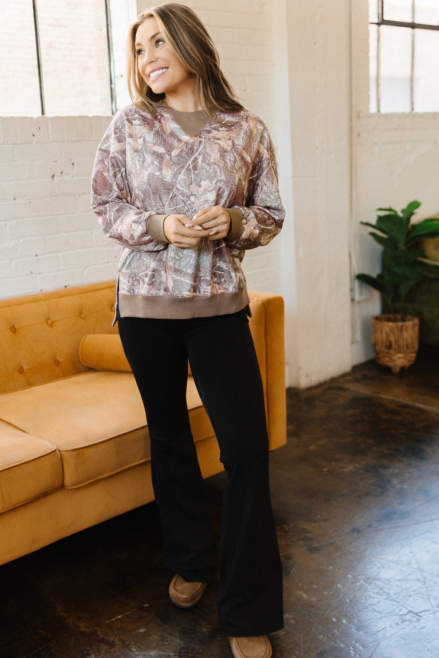 Camo Print Sweatshirt