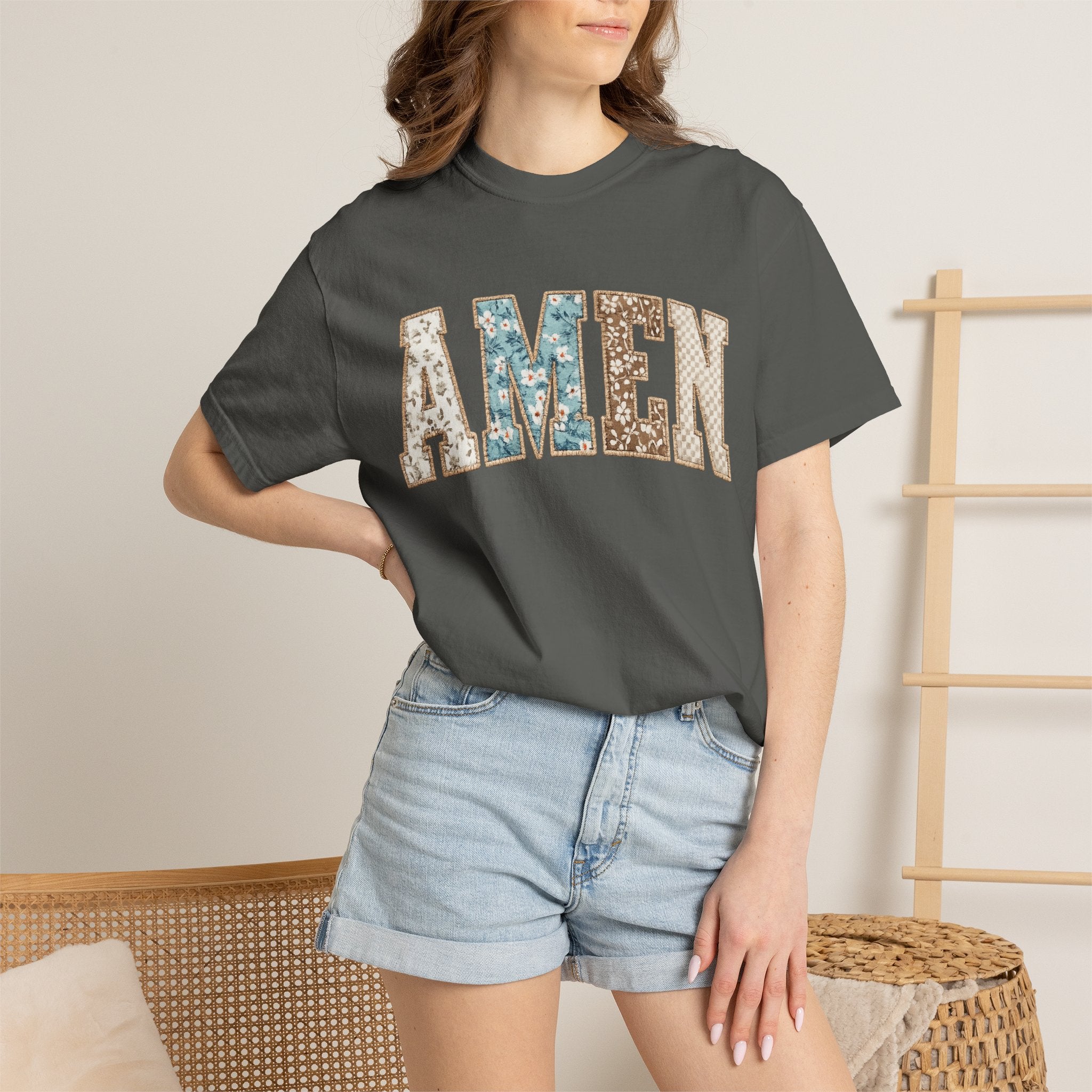 Amen Floral Patch T-Shirt