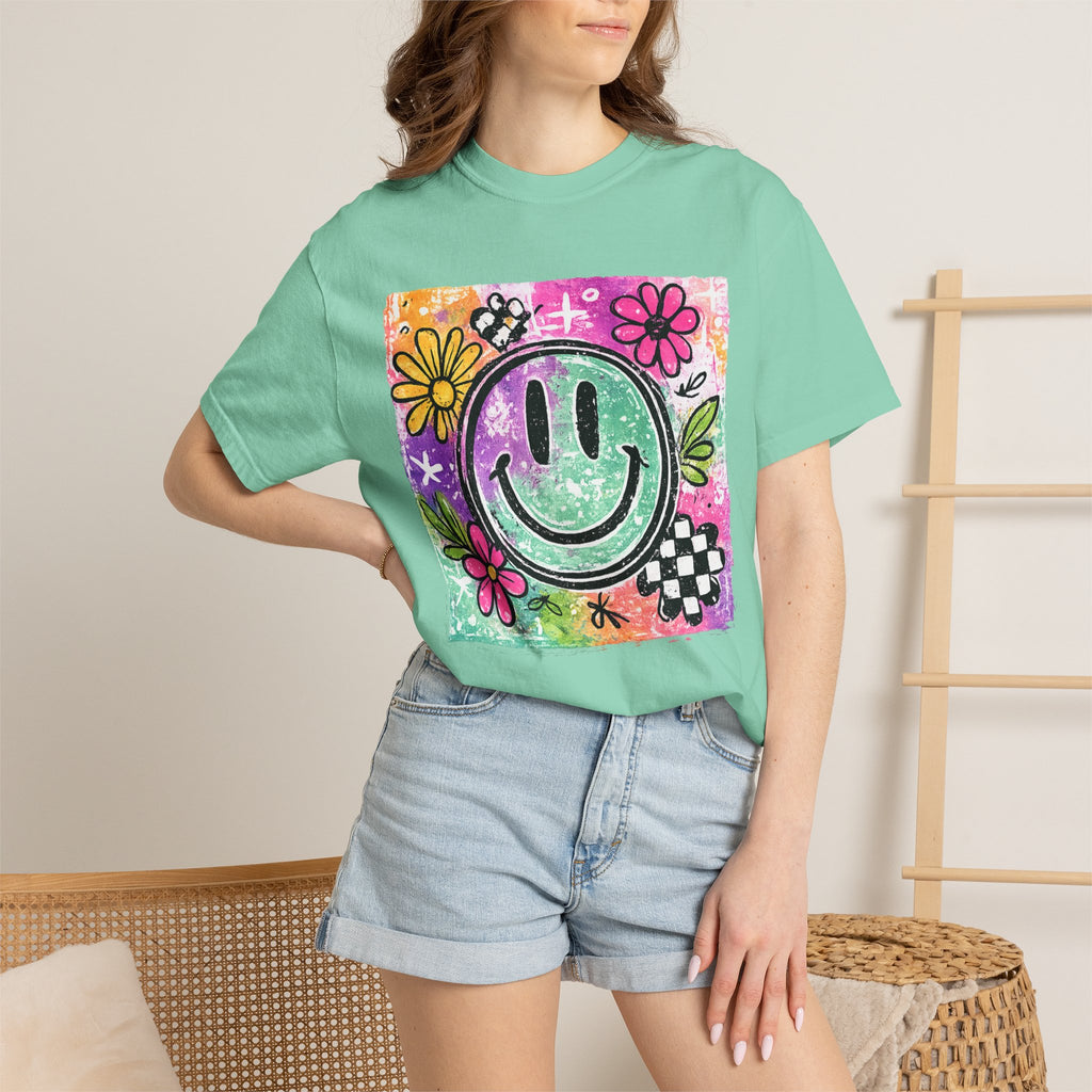 Smiley Flower Graphic T-Shirt