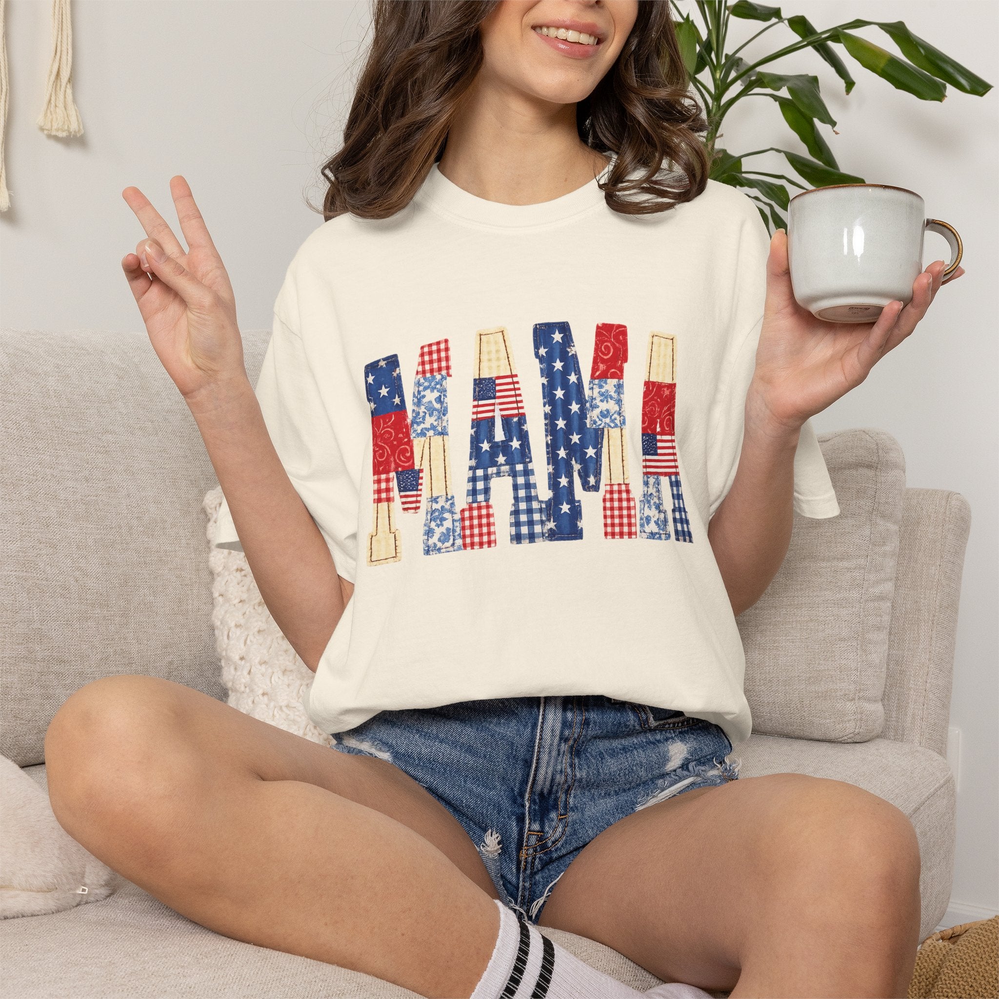 Mama Patriotic Graphic T-Shirt