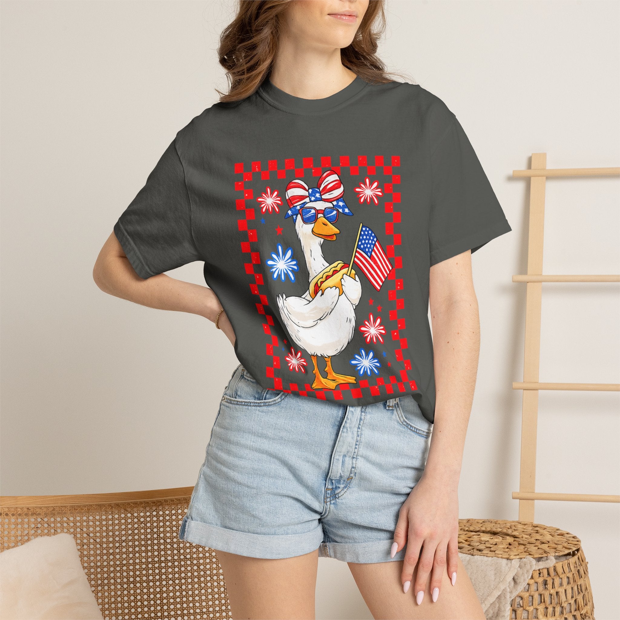 Patriotic Goose Graphic T-Shirt
