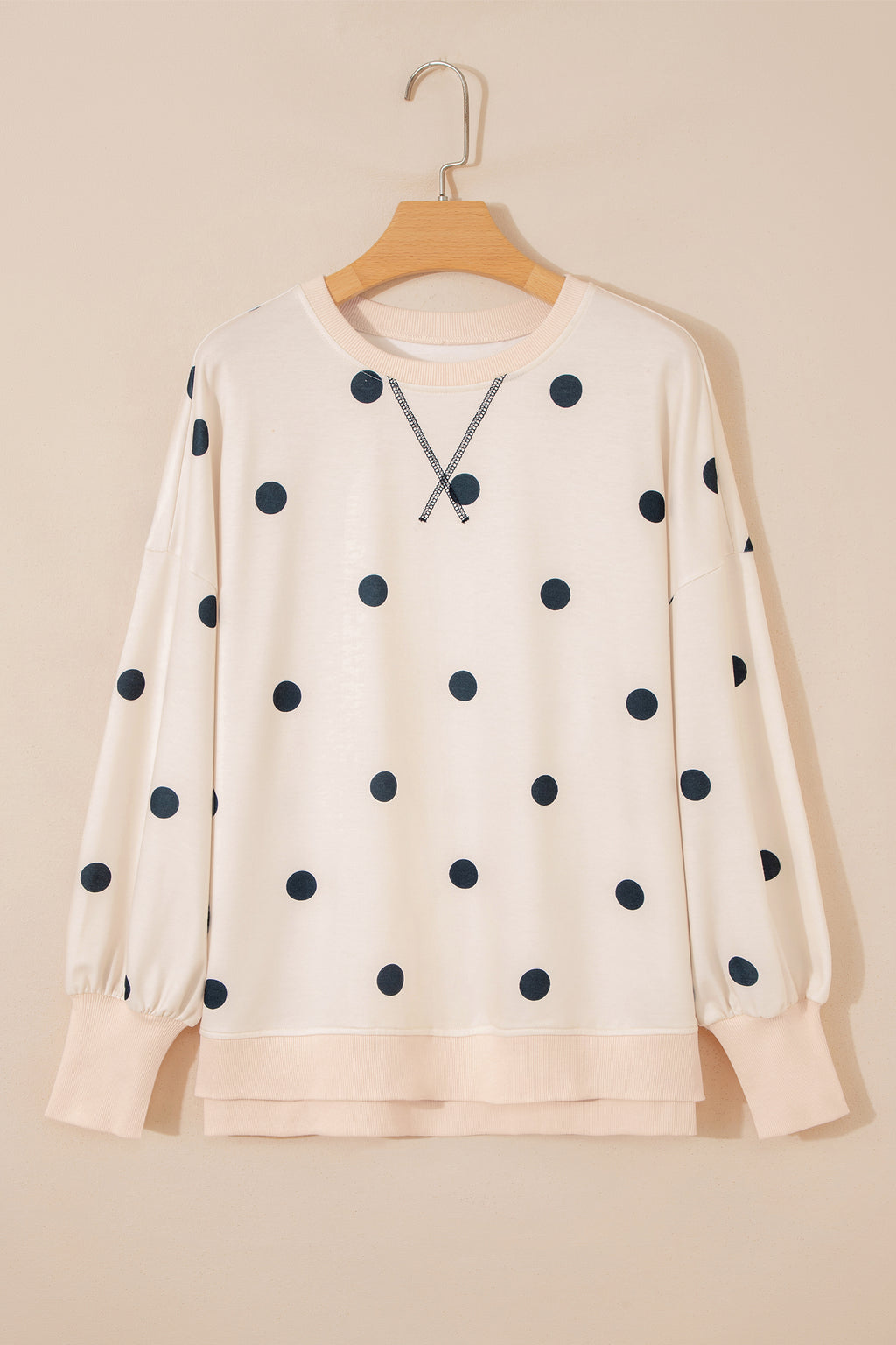 Long Sleeve Polka Dot Top