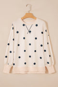 Long Sleeve Polka Dot Top