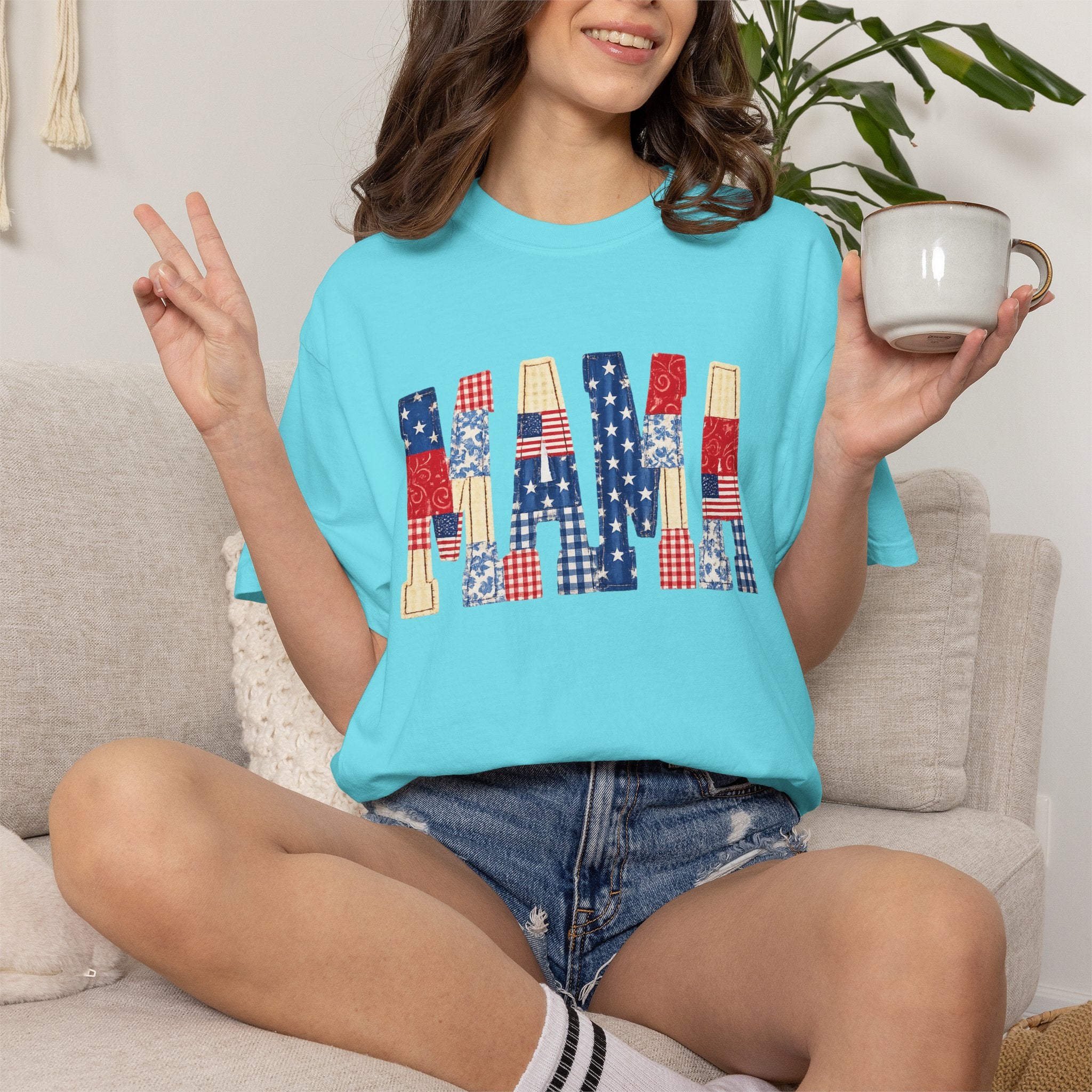 Mama Patriotic Graphic T-Shirt