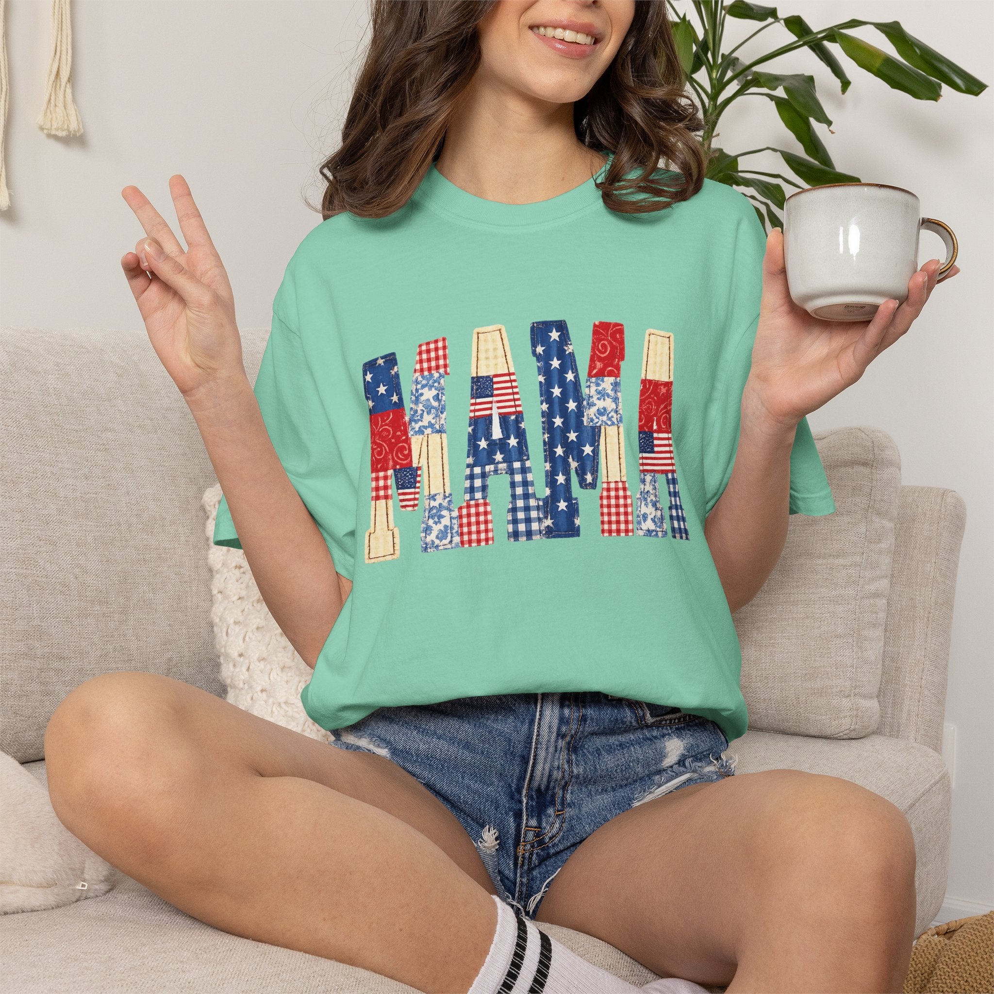 Mama Patriotic Graphic T-Shirt