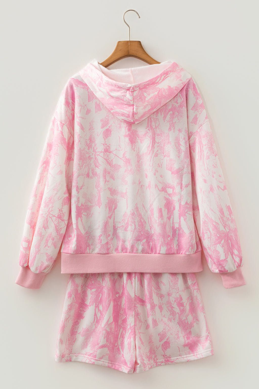 Pink Abstract Print Two Piece Set