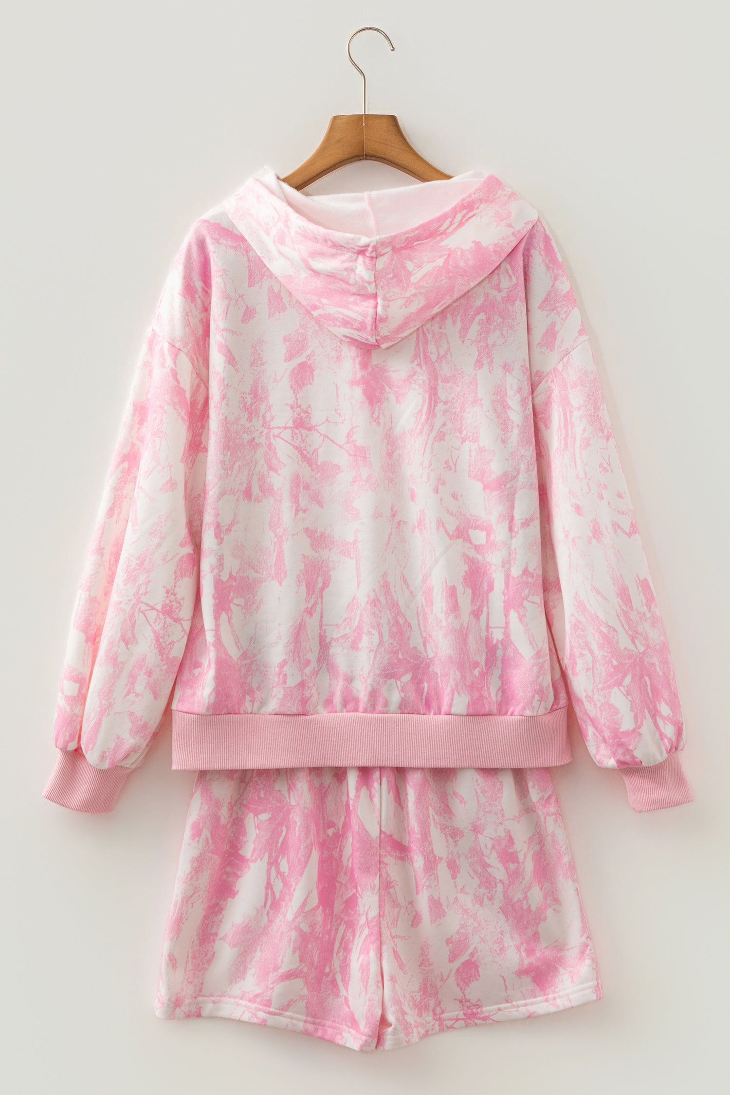Pink Abstract Print Two Piece Set