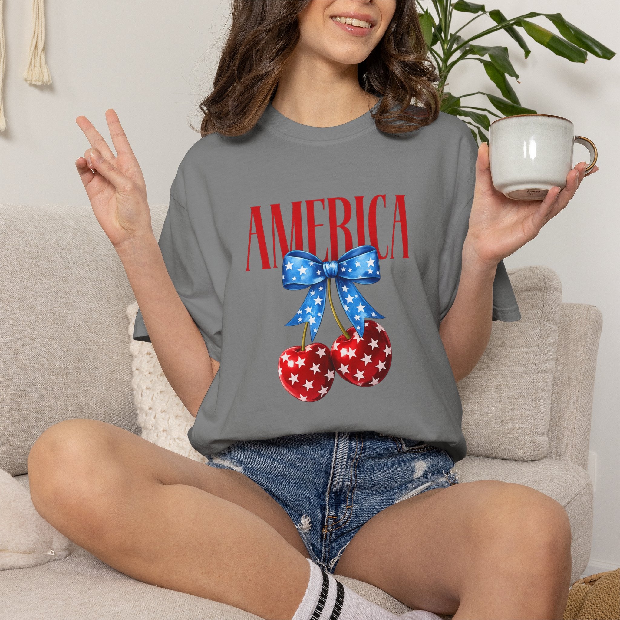 America Cherry Graphic T-Shirt