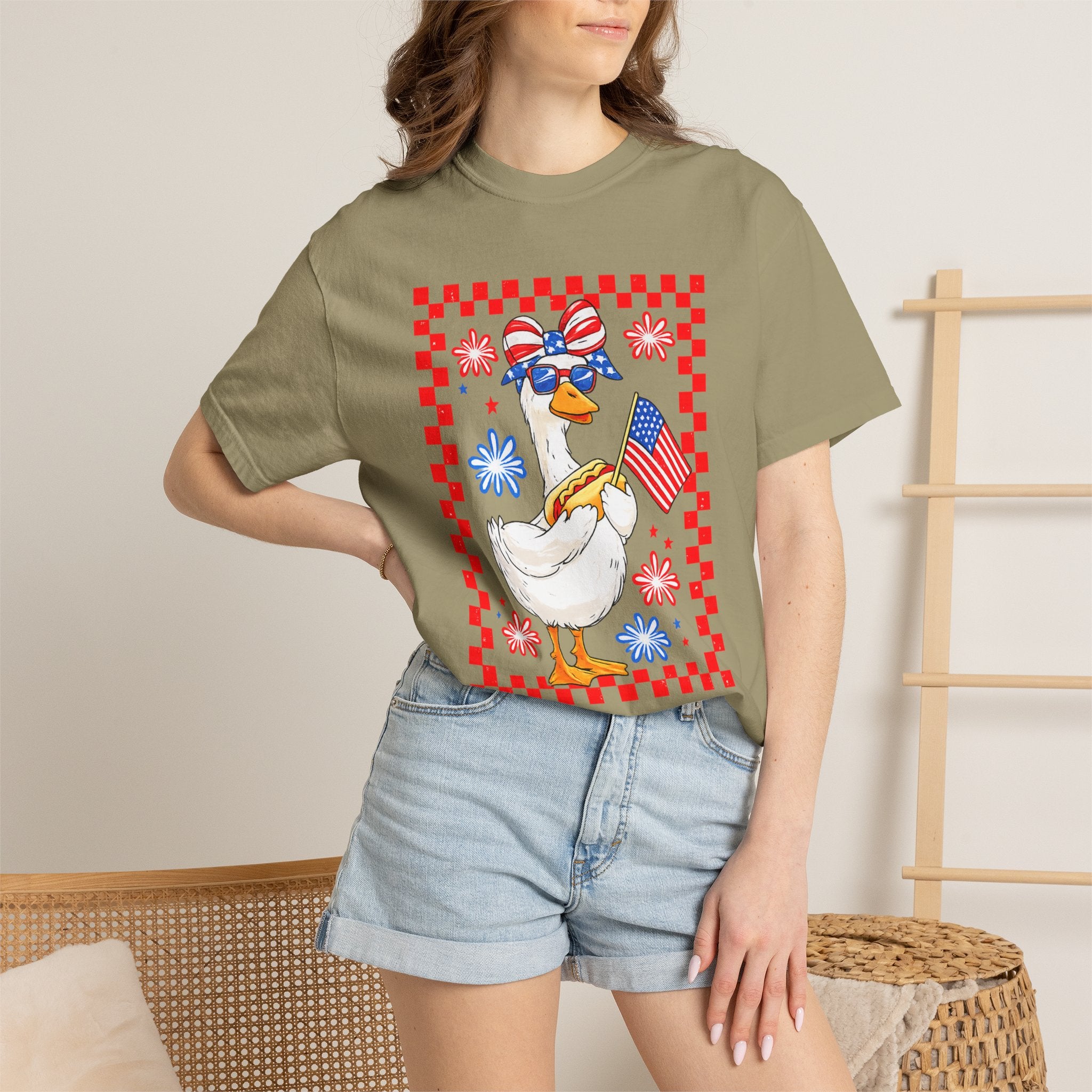Patriotic Goose Graphic T-Shirt