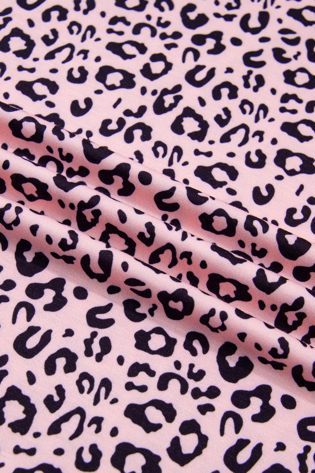 Pink Leopard Striped Contrast Patchwork Plus Size Top