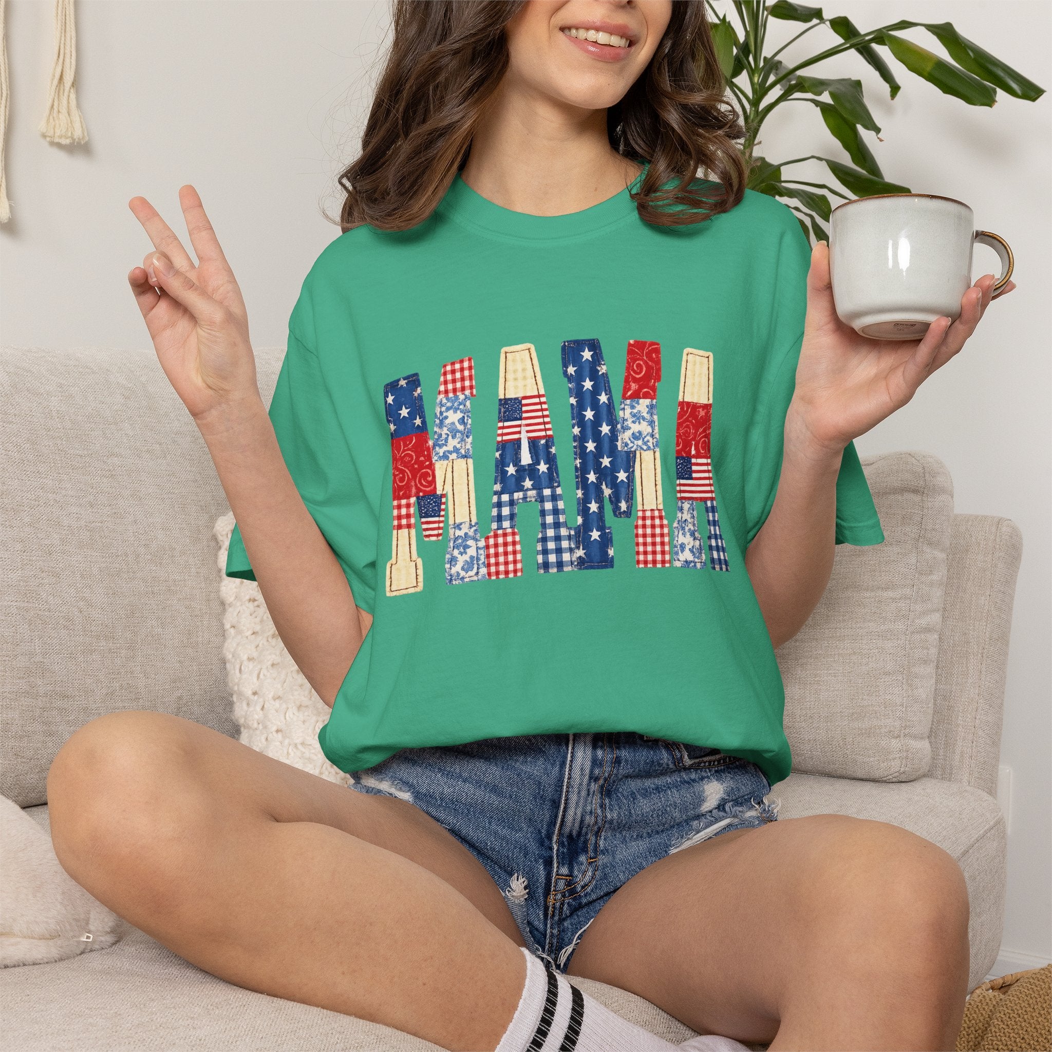 Mama Patriotic Graphic T-Shirt
