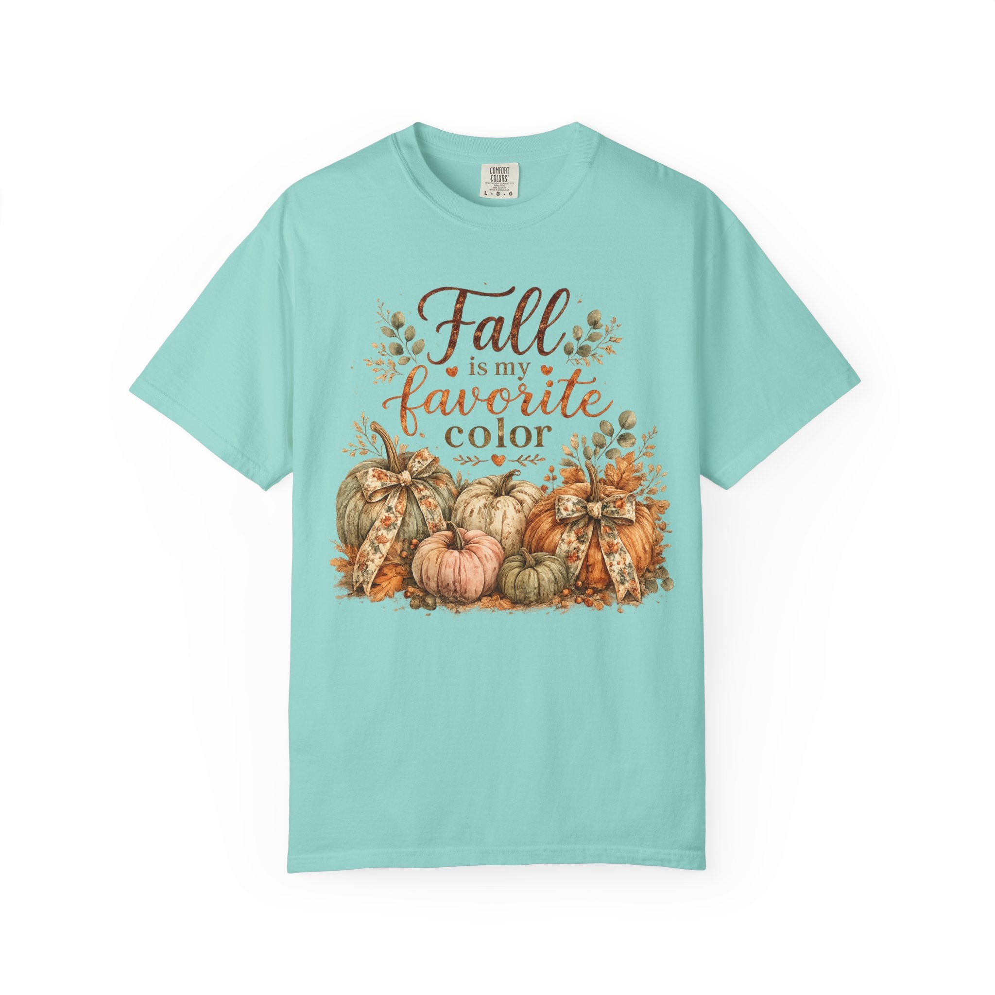 Fall Is My Favorite Color T-Shirt — Pumpkin & Autumn Leaves Tee
