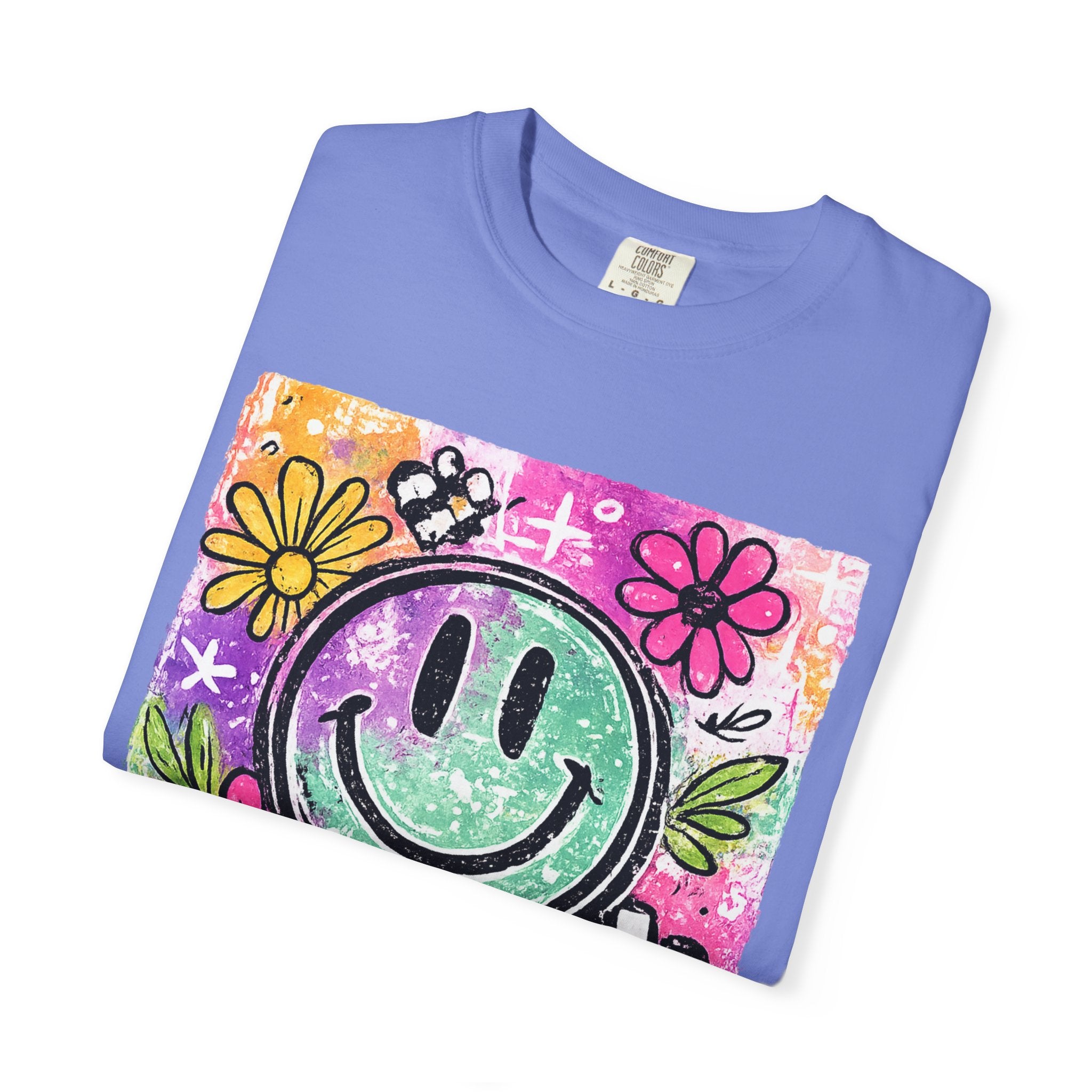 Smiley Flower Graphic T-Shirt
