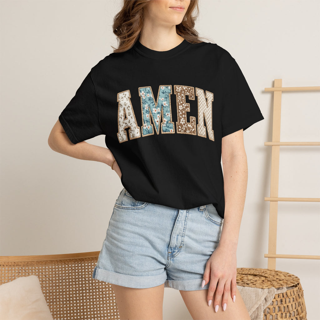 Amen Floral Patch T-Shirt