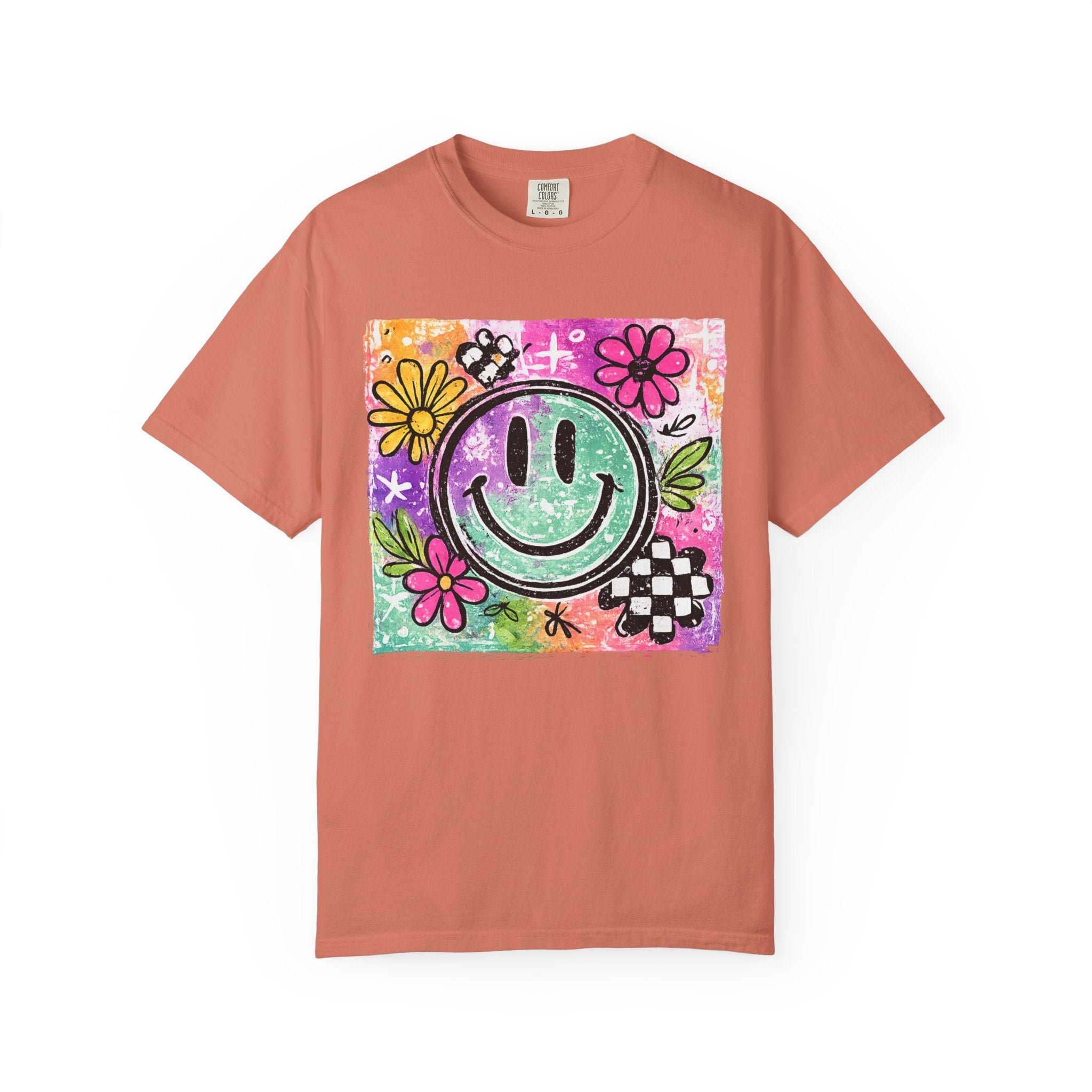 Smiley Flower Graphic T-Shirt