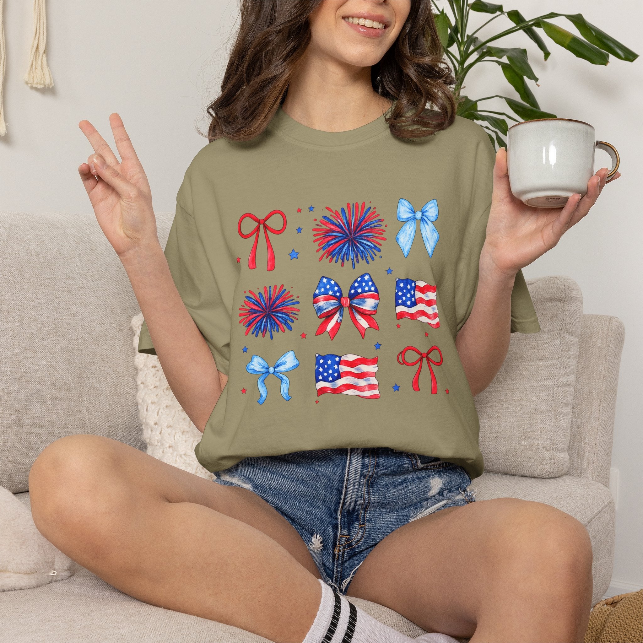 Patriotic Fourth of July Icons T-Shirt