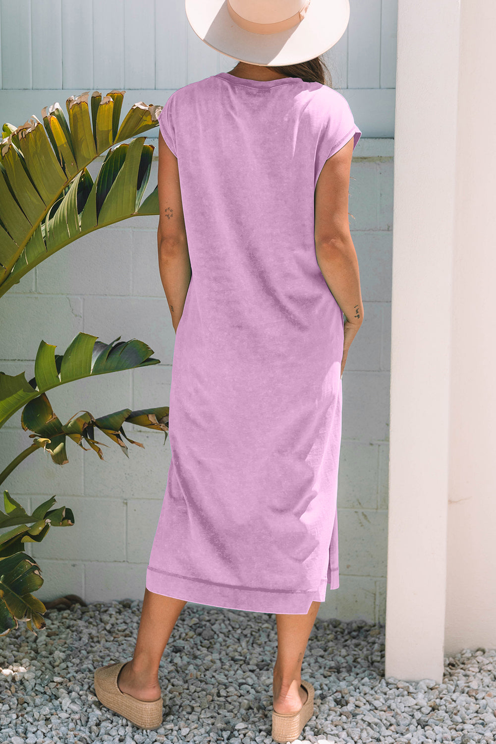 Mineral Wash Pocketed Dress