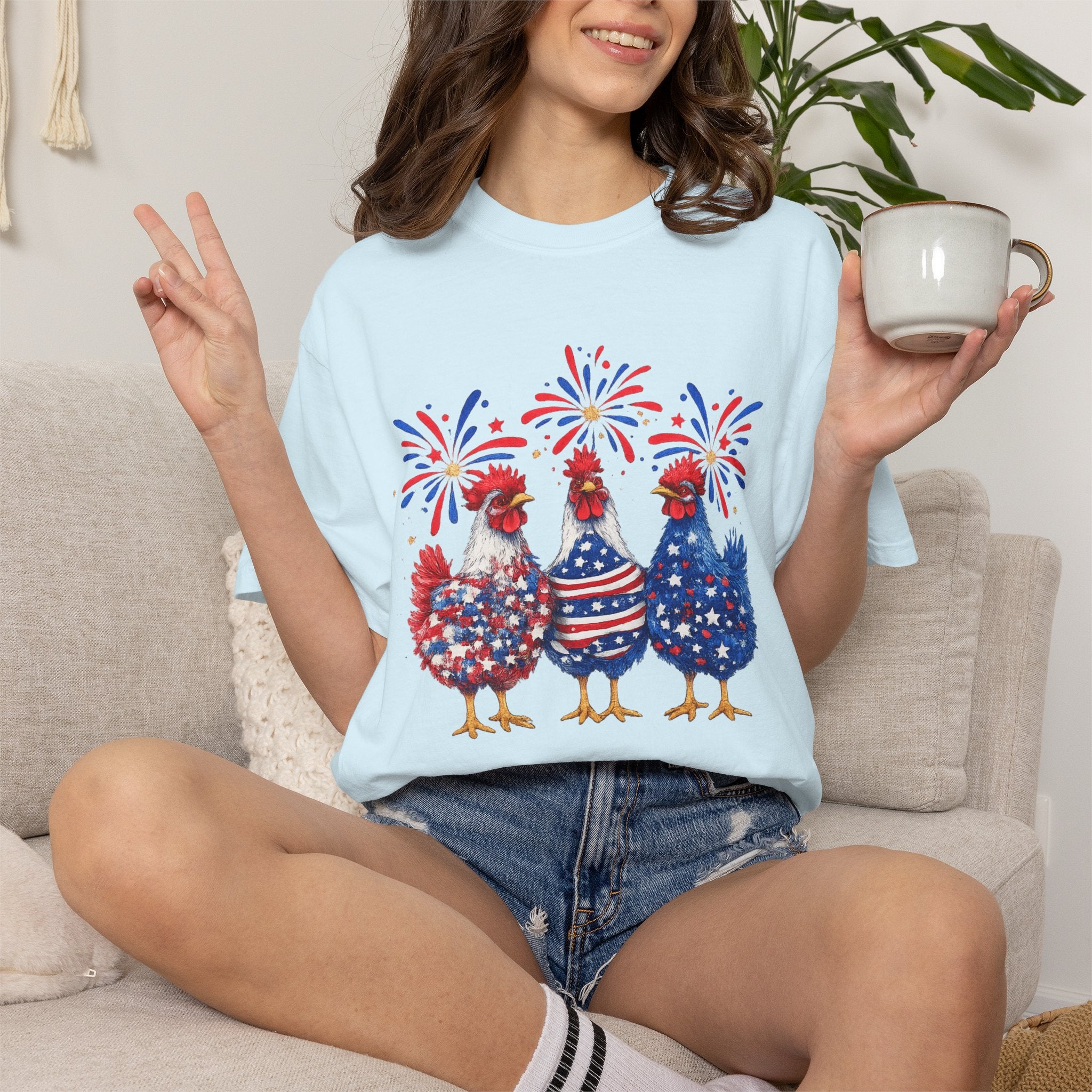 Patriotic Chickens T-Shirt