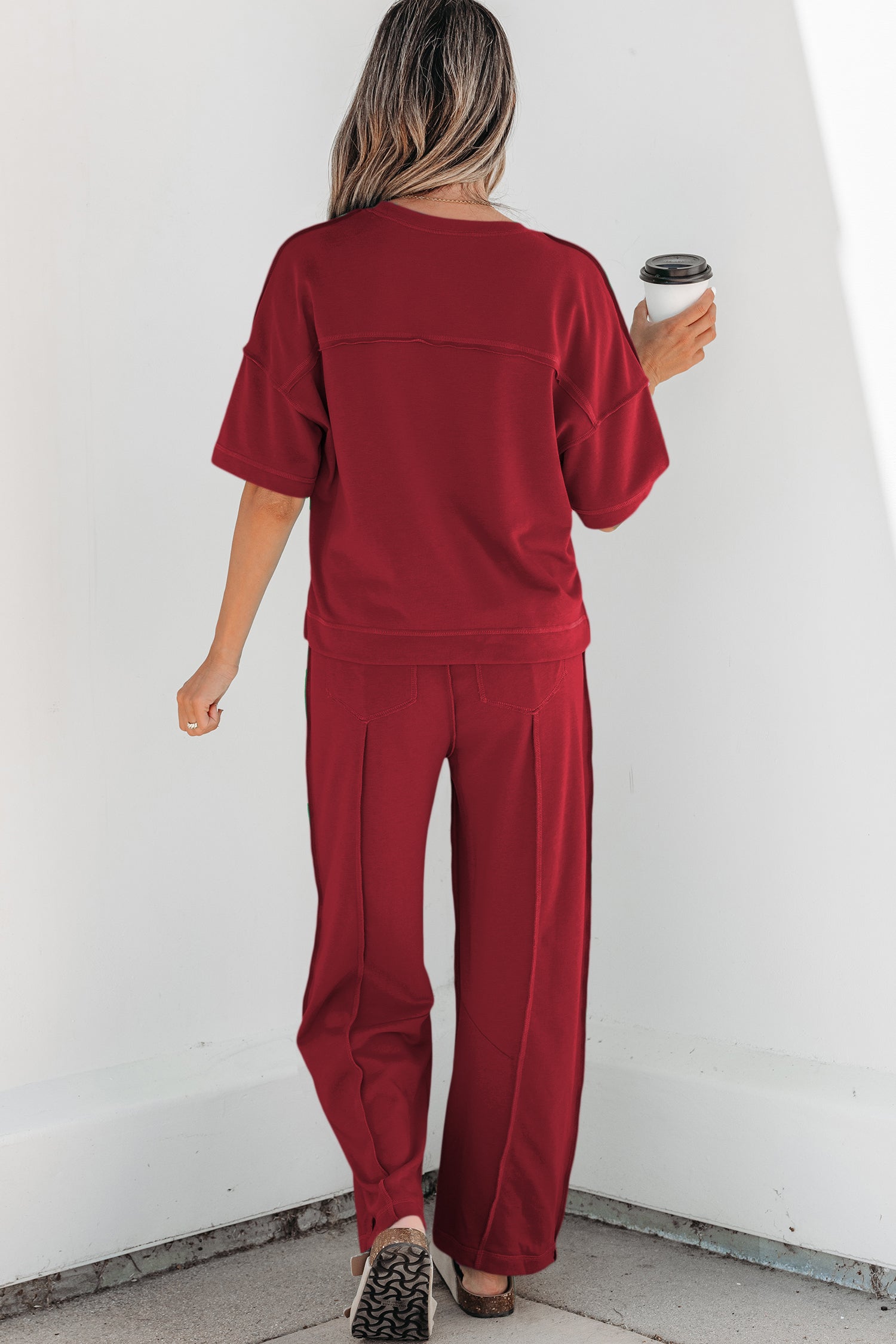Drop Shoulder Boxy Tee and Barrel Pants Set